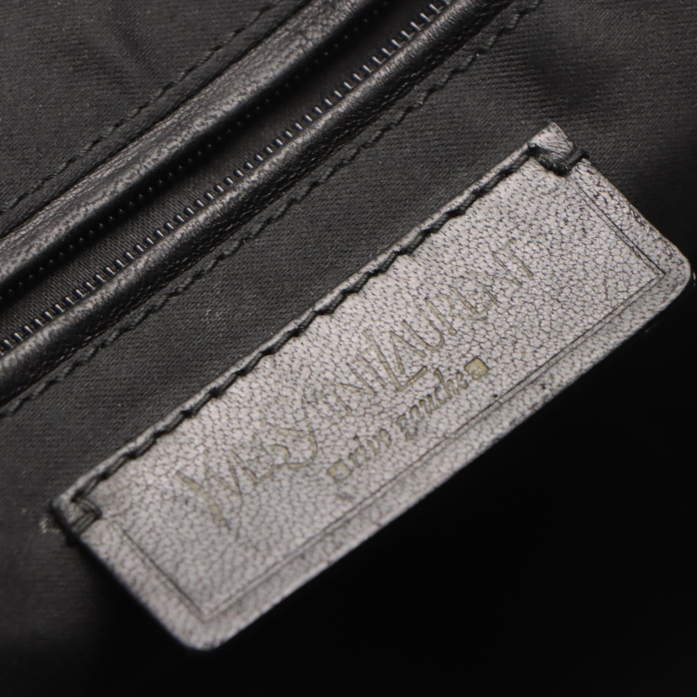 Yves Saint Laurent Rive Gauche Domed Muse Shoulder Bag in Black Leather