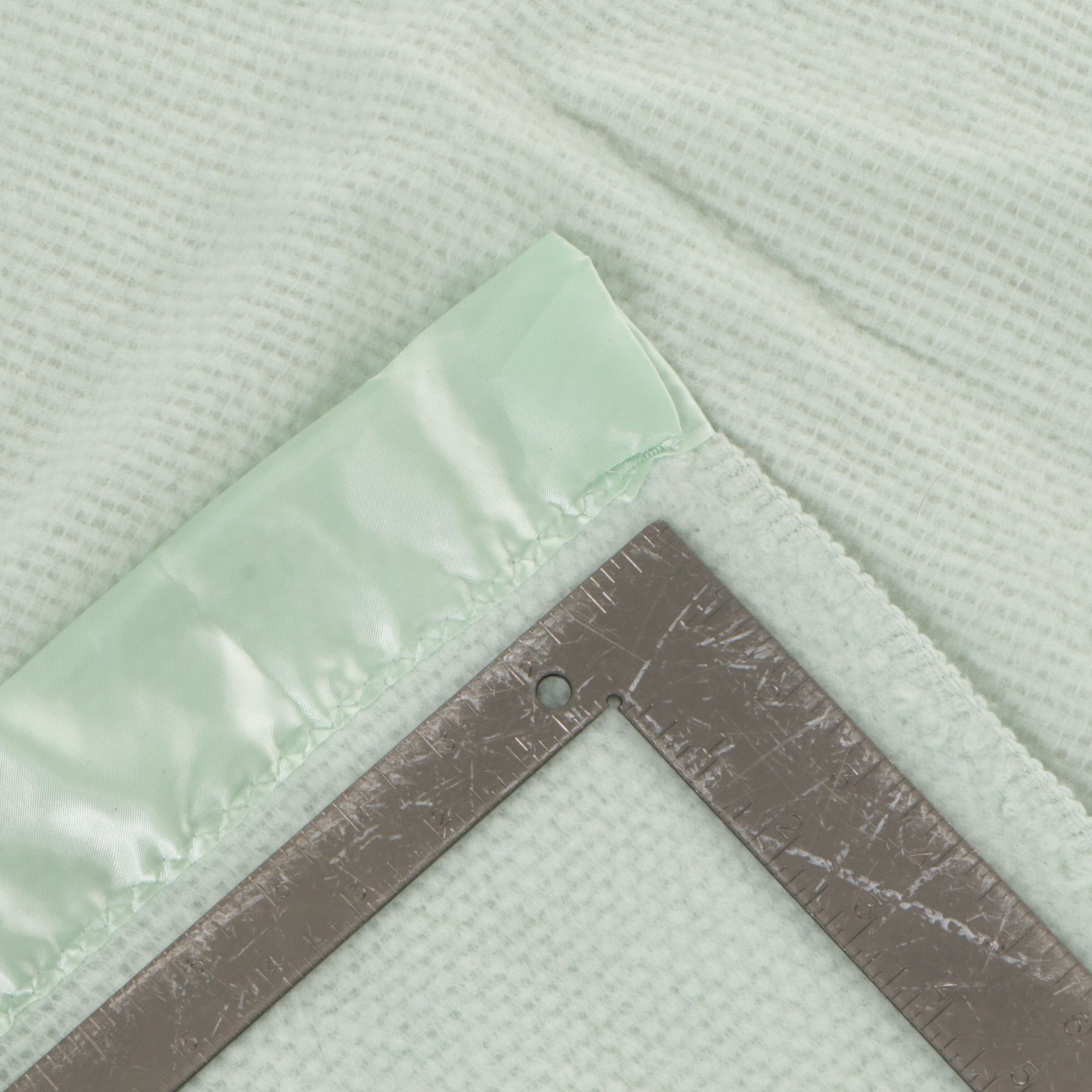 Land's End Beige Wool Blanket and Mint Waffle Knit Blanket