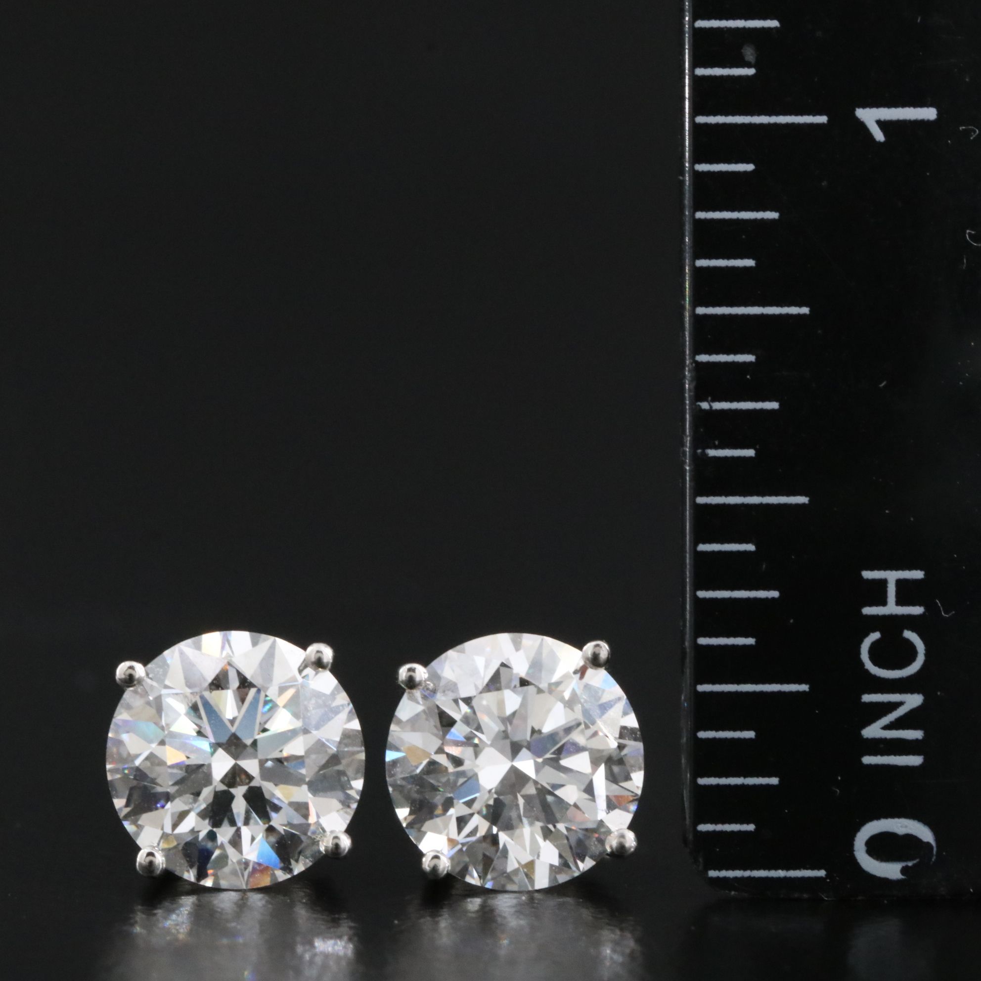 Platinum 5.15 CTW Lab Grown Diamond Stud Earrings with IGI Reports