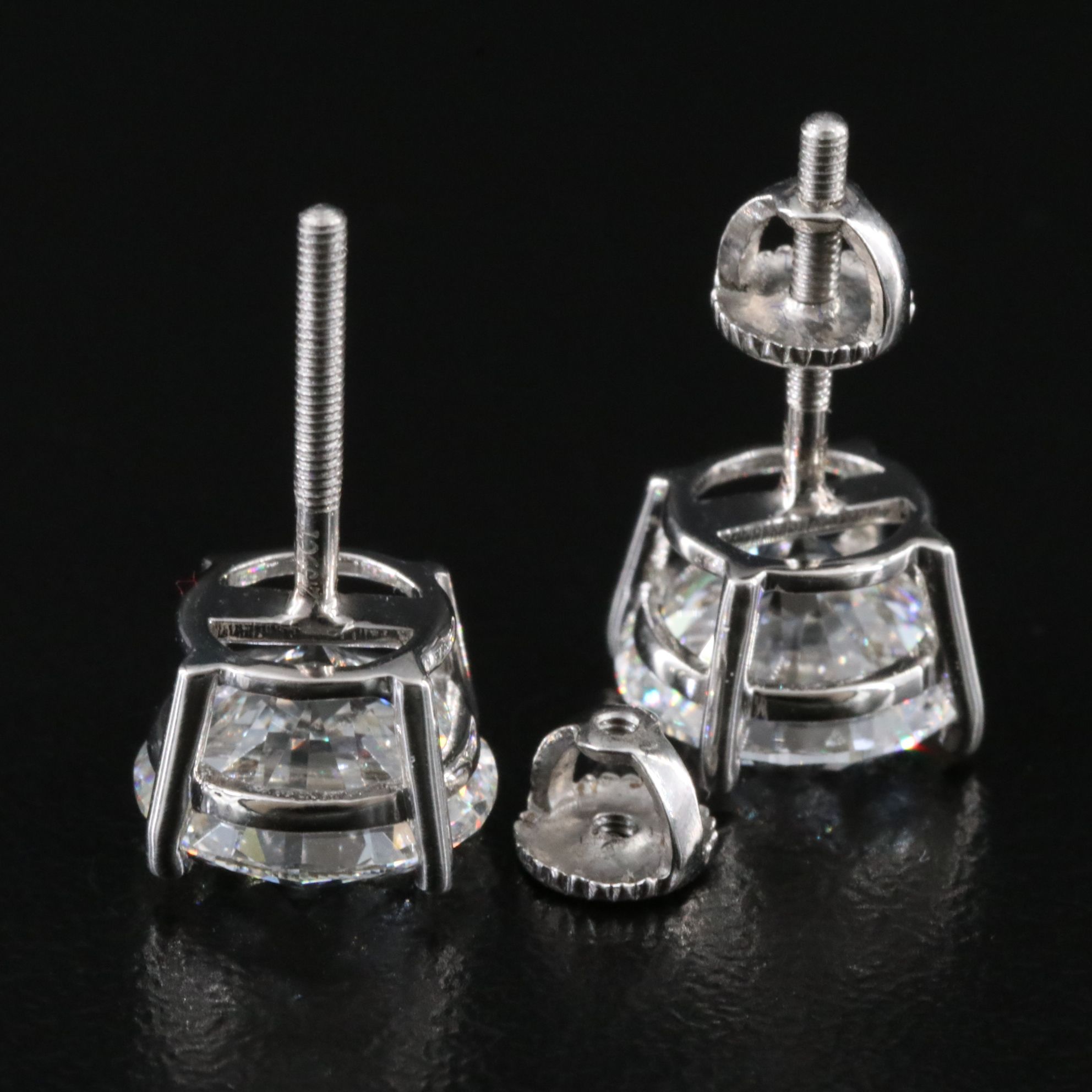 Platinum 5.15 CTW Lab Grown Diamond Stud Earrings with IGI Reports
