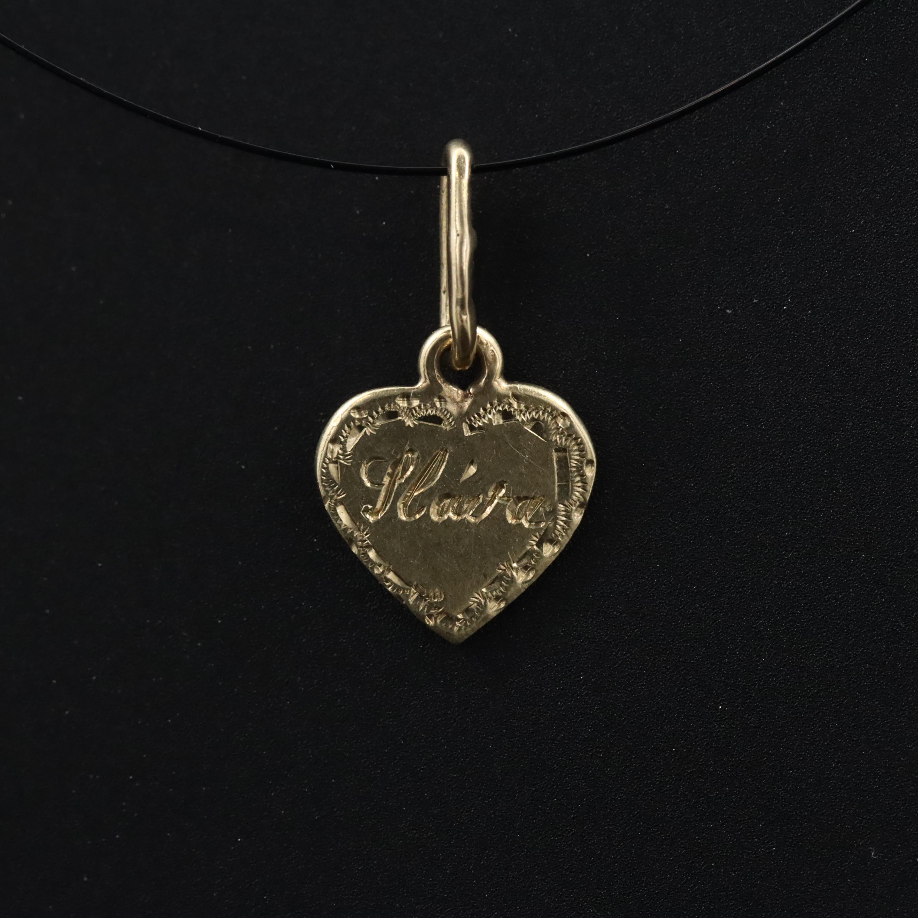 14K Heart Charm