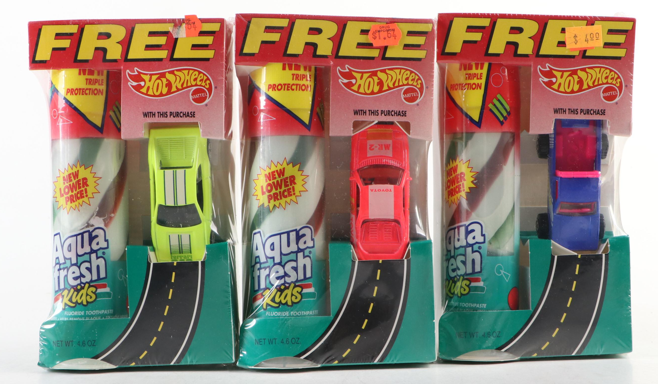 Aquafresh Kids Hot Wheels Promotional Sets, Late 20th Century