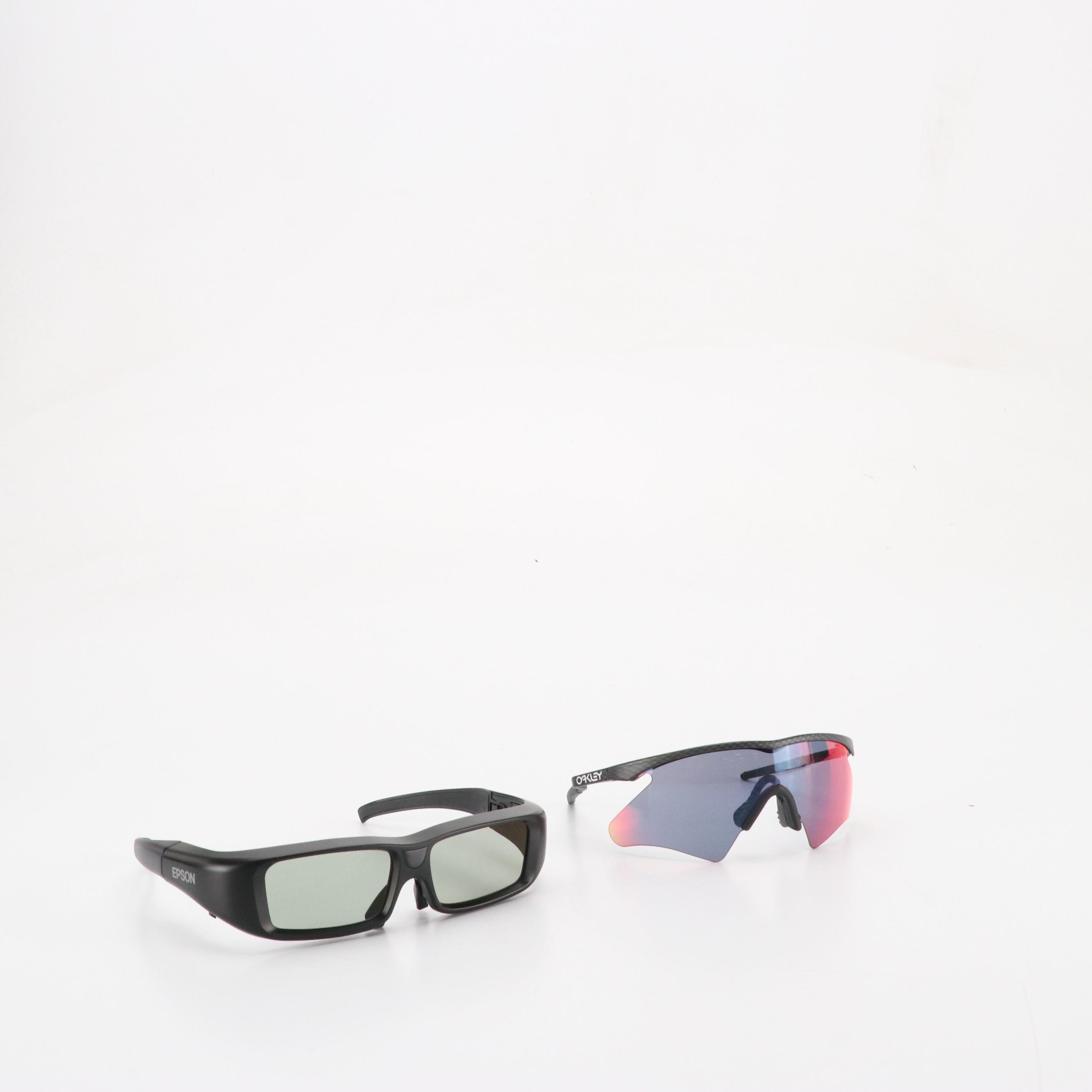Oakley M Frame Sunglasses, Scojo Prescription Eyeglasses and Spson 3D Glasses