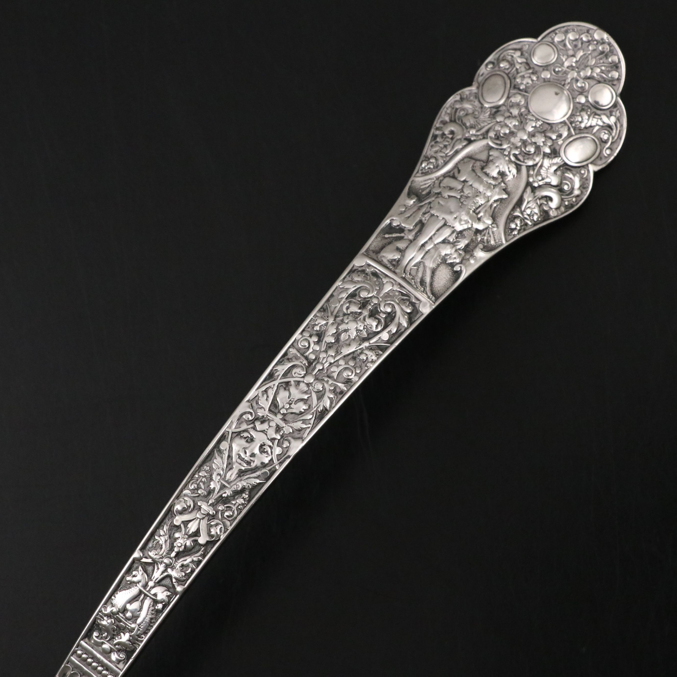Gorham Sterling Silver Repoussé Ladle, Late 19th Century