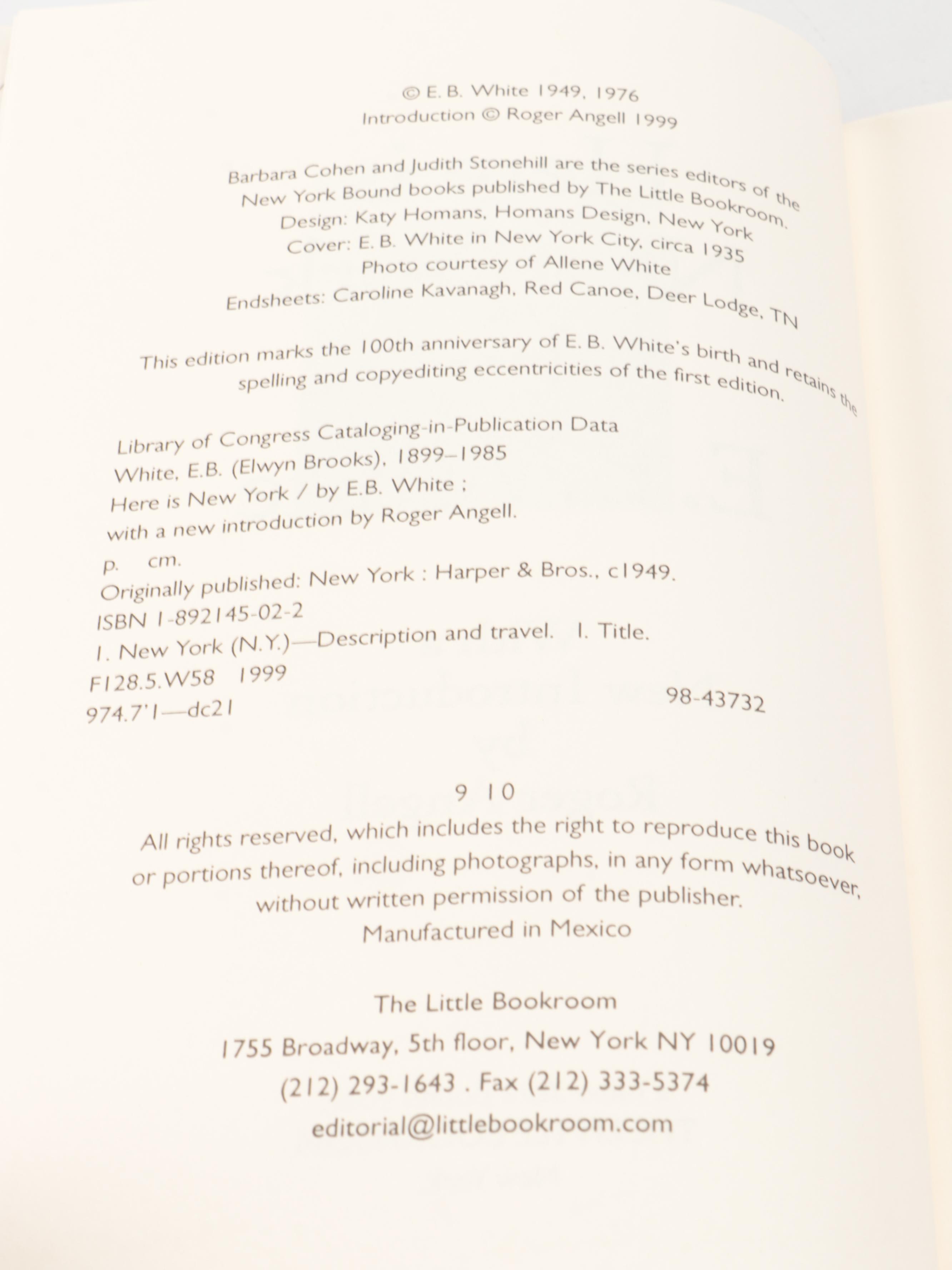 "A Place For Us: West Side Story and New York" and Other New York Books
