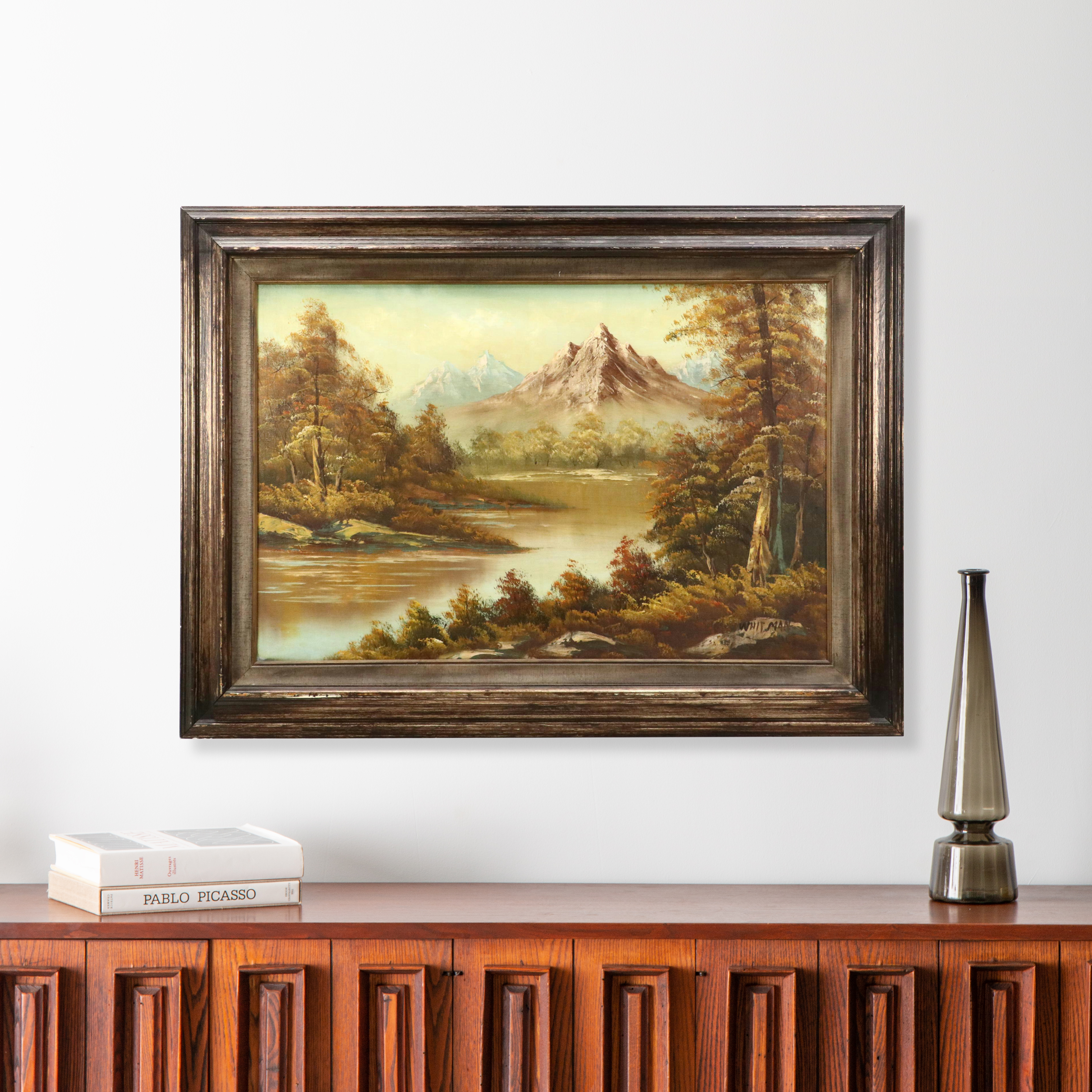 George Whitman Landscape of Forest Lake and Mountains