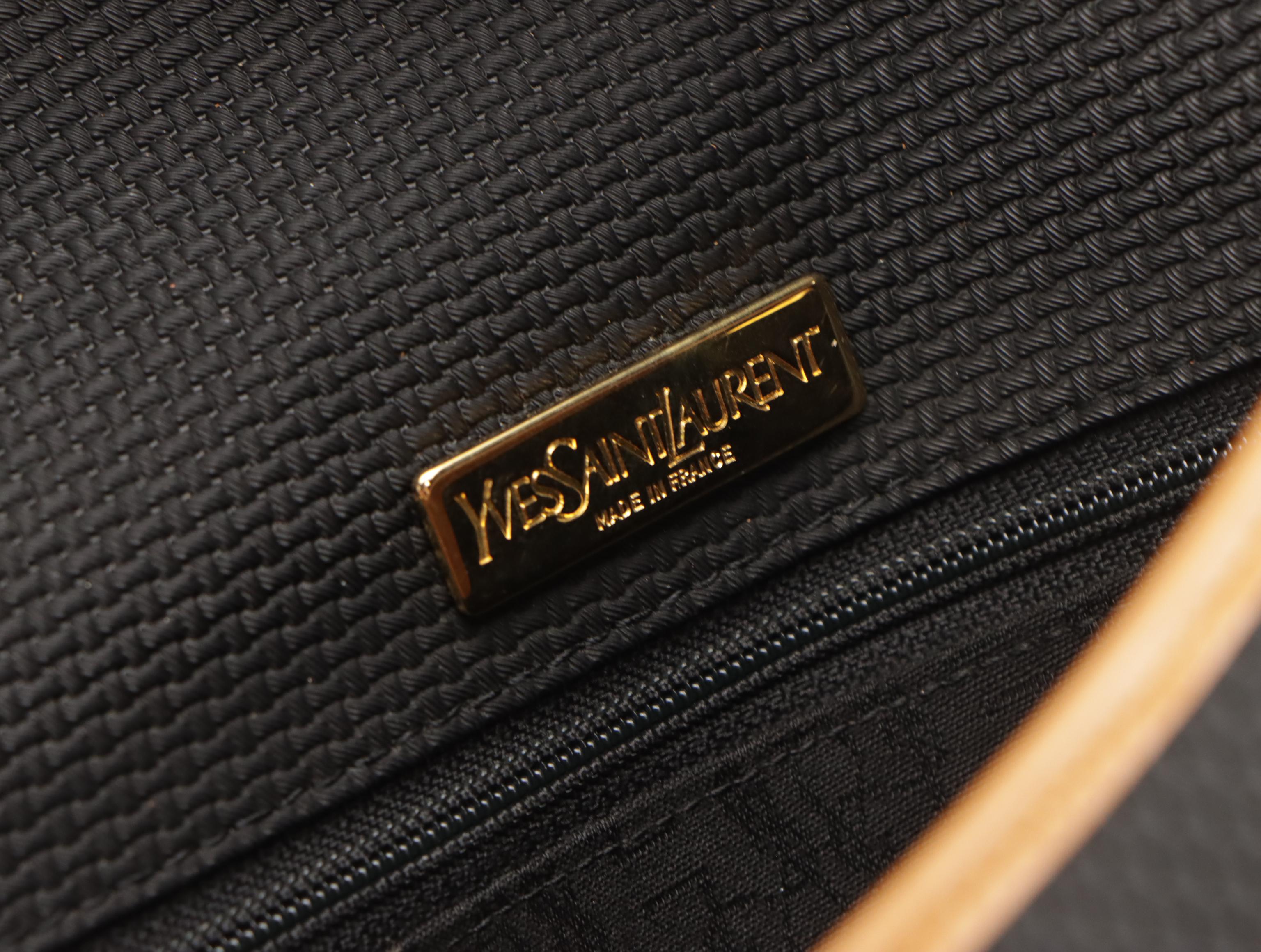 Yves Saint Laurent Envelope Flap Shoulder Bag in Textured Coated Canvas