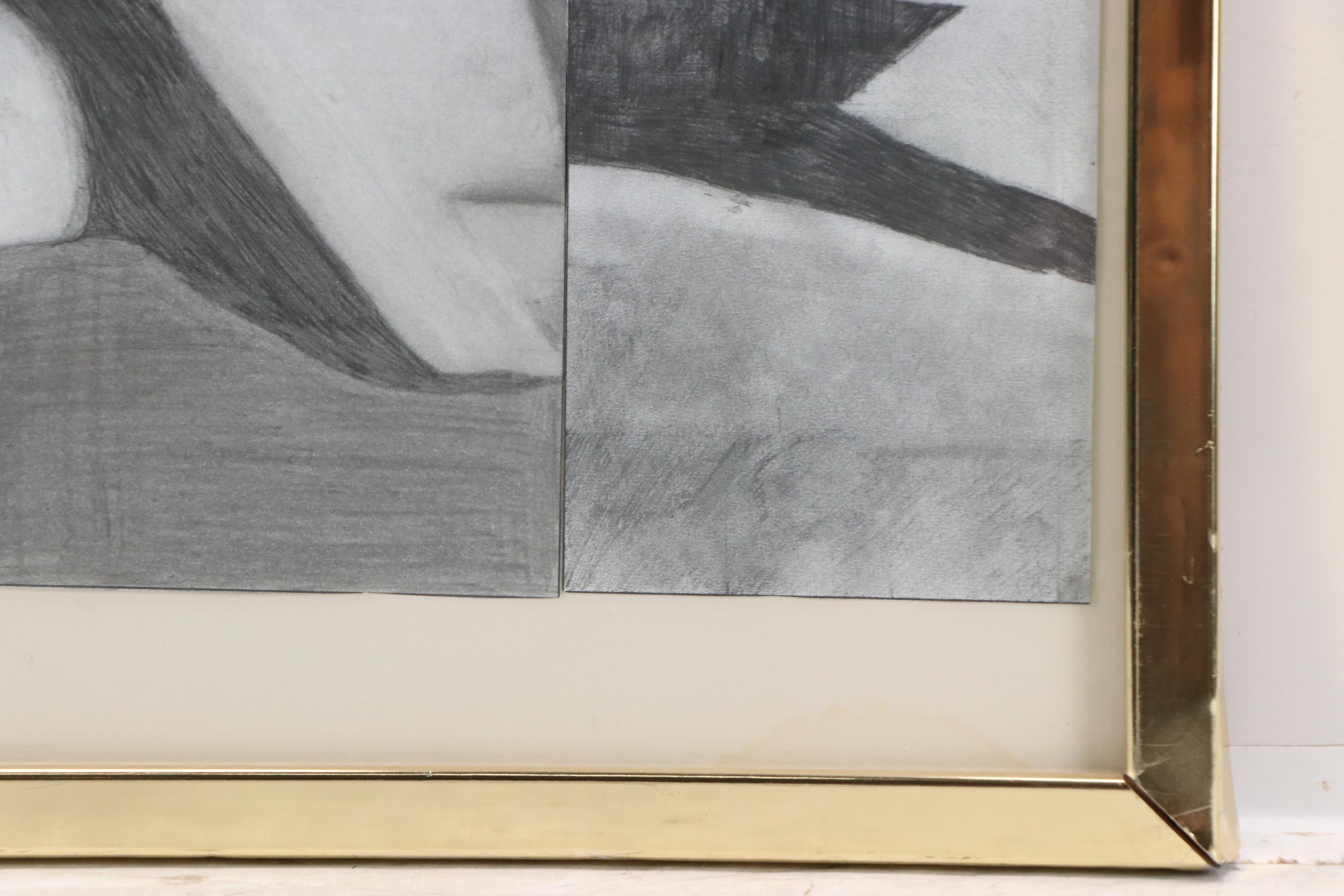 Collaged Graphite Portrait Drawing of Marilyn Monroe