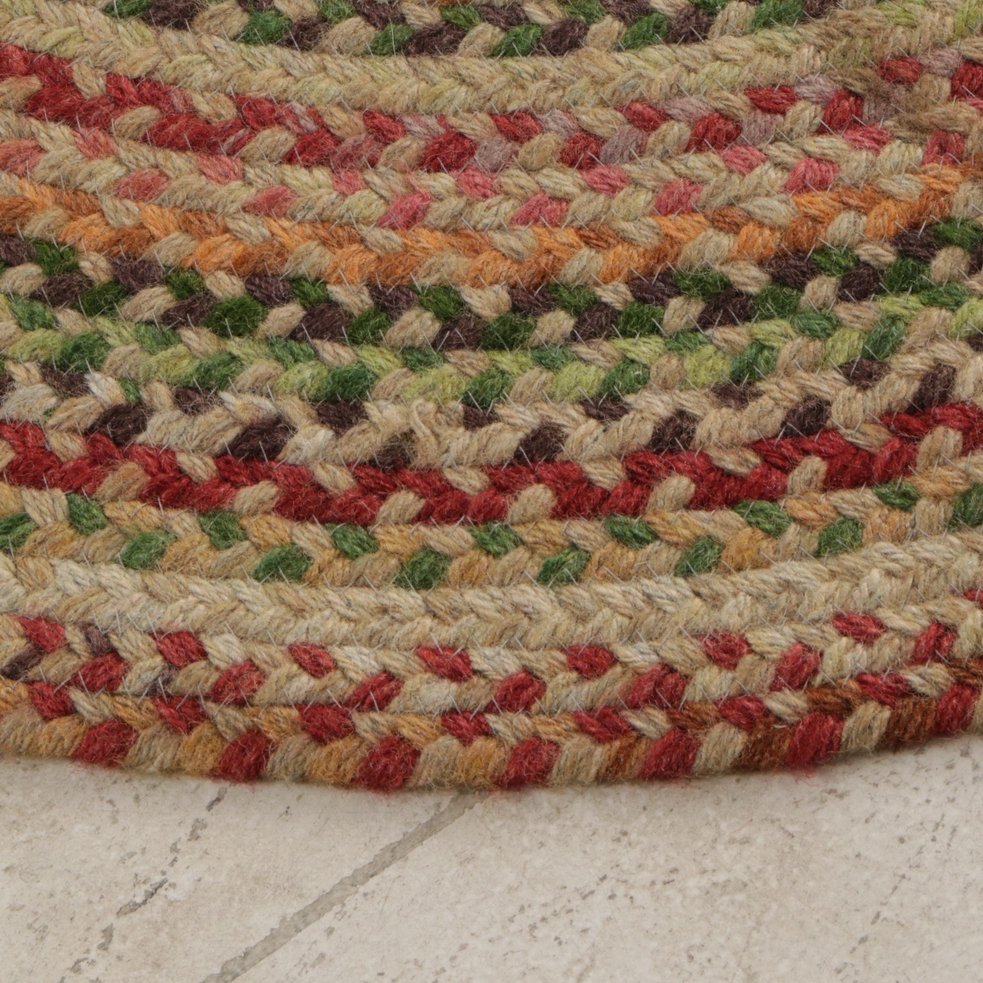 3'10 x 6' Oval Handmade Braided Wool Area Rug