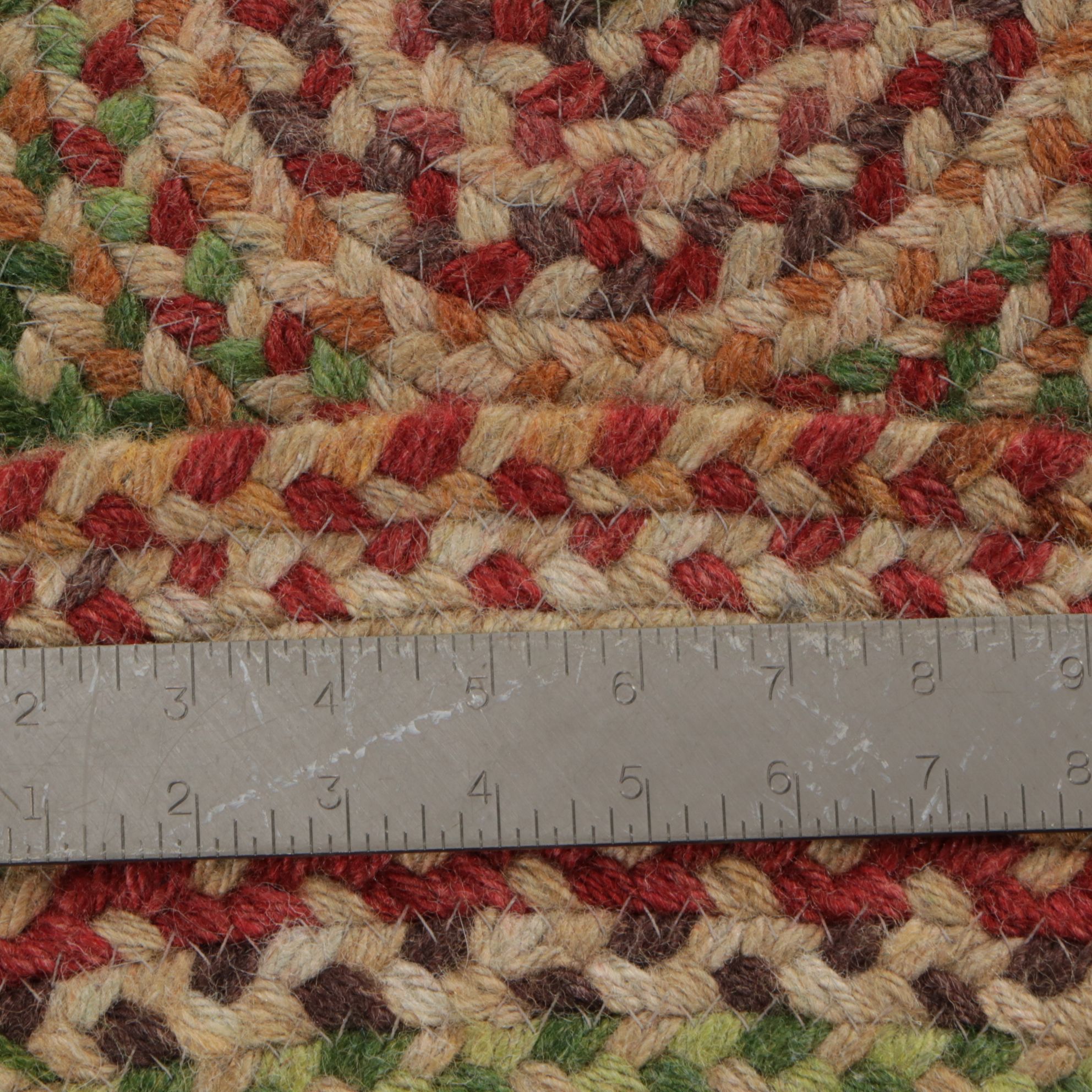 3'10 x 6' Oval Handmade Braided Wool Area Rug