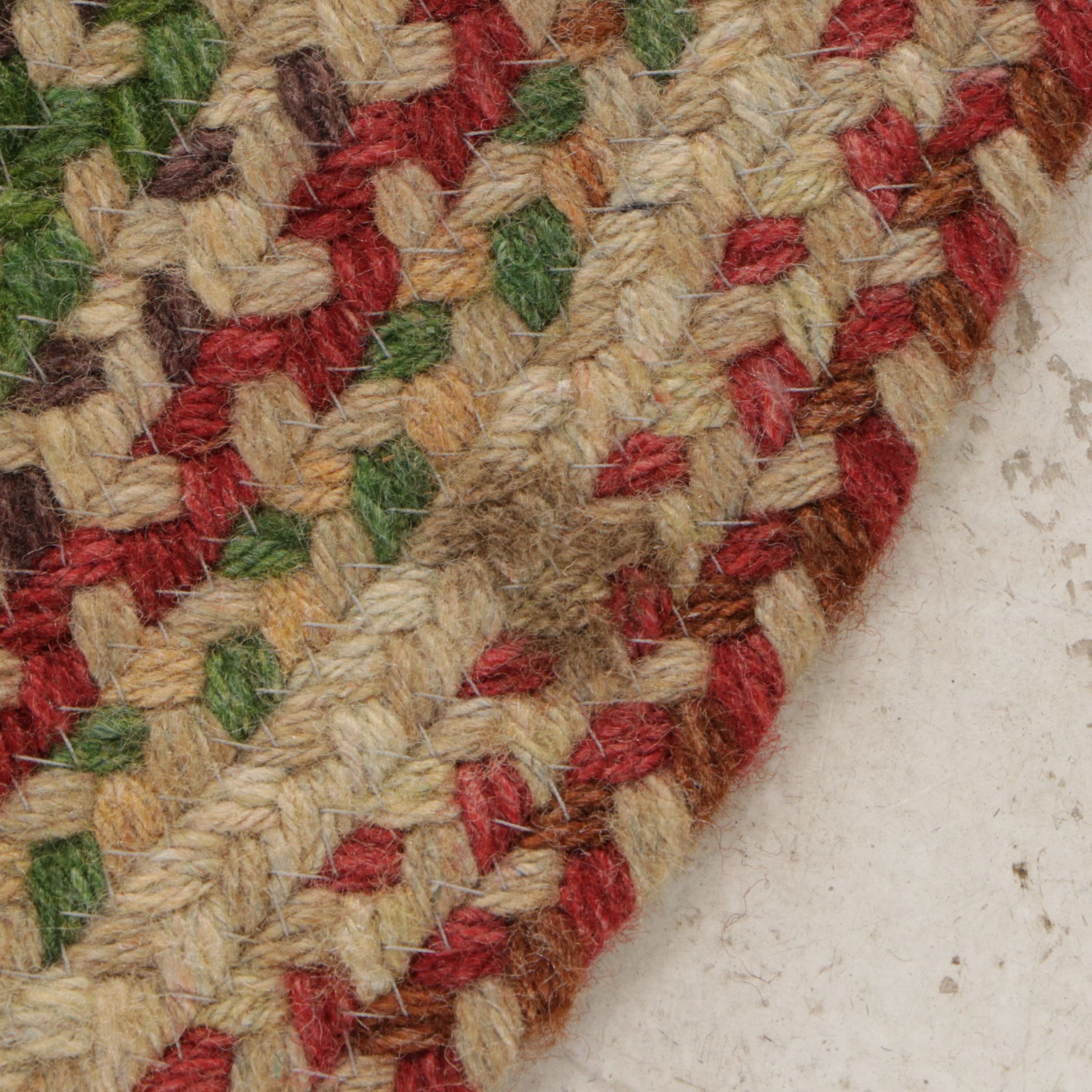 3'10 x 6' Oval Handmade Braided Wool Area Rug