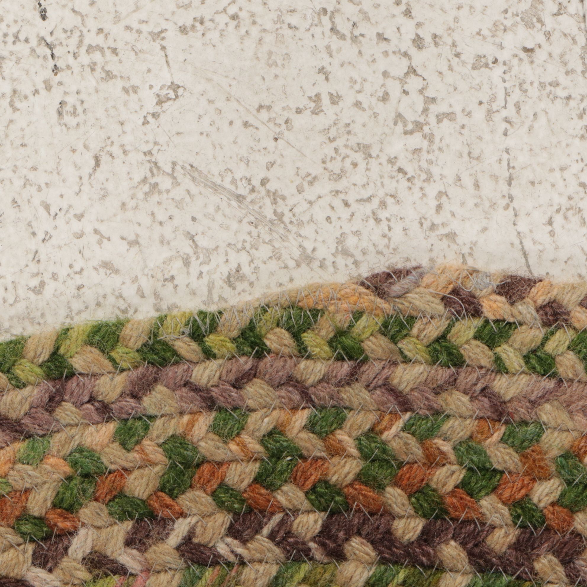 3'10 x 6' Oval Handmade Braided Wool Area Rug