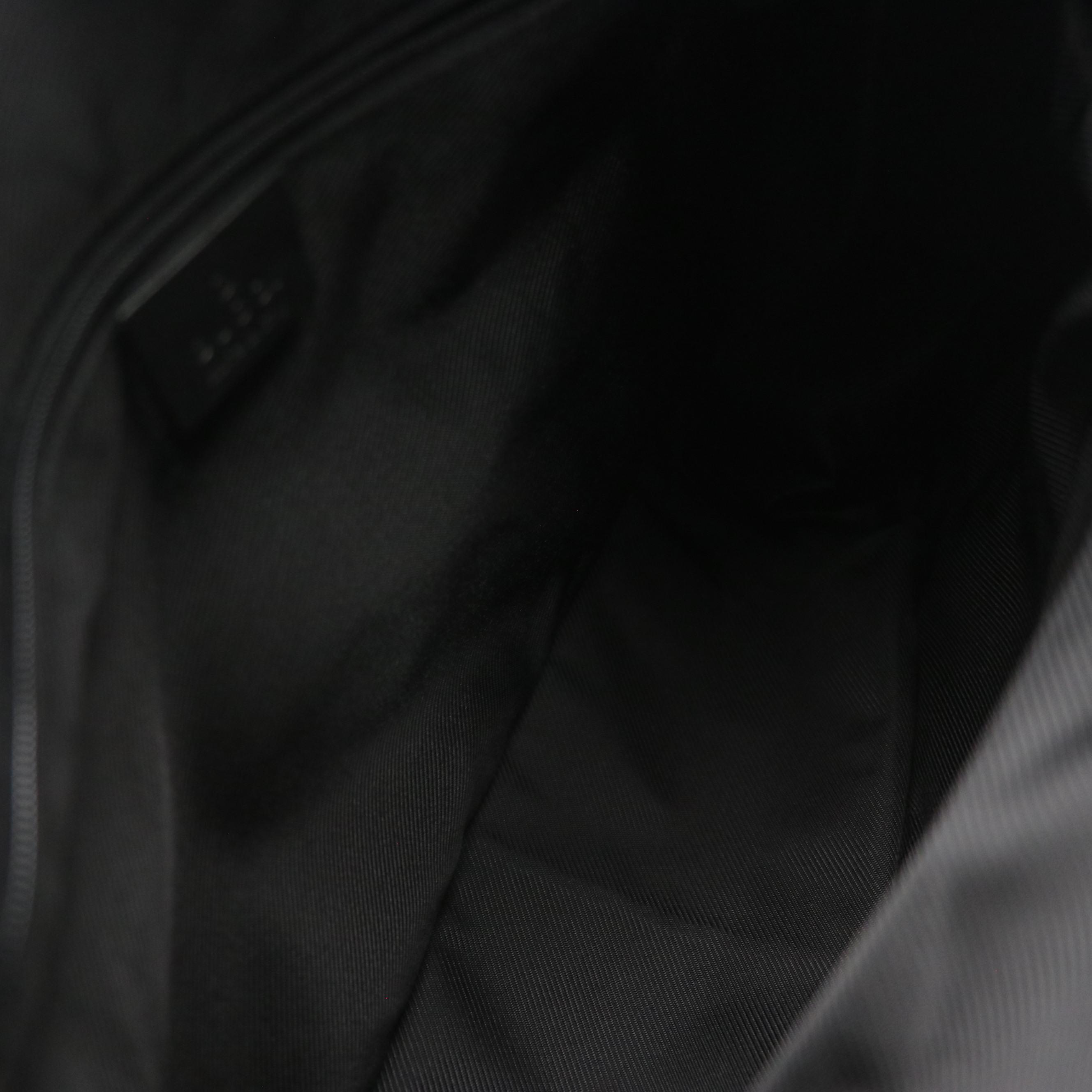 Gucci Black GG Jacquard Canvas and Leather Tote