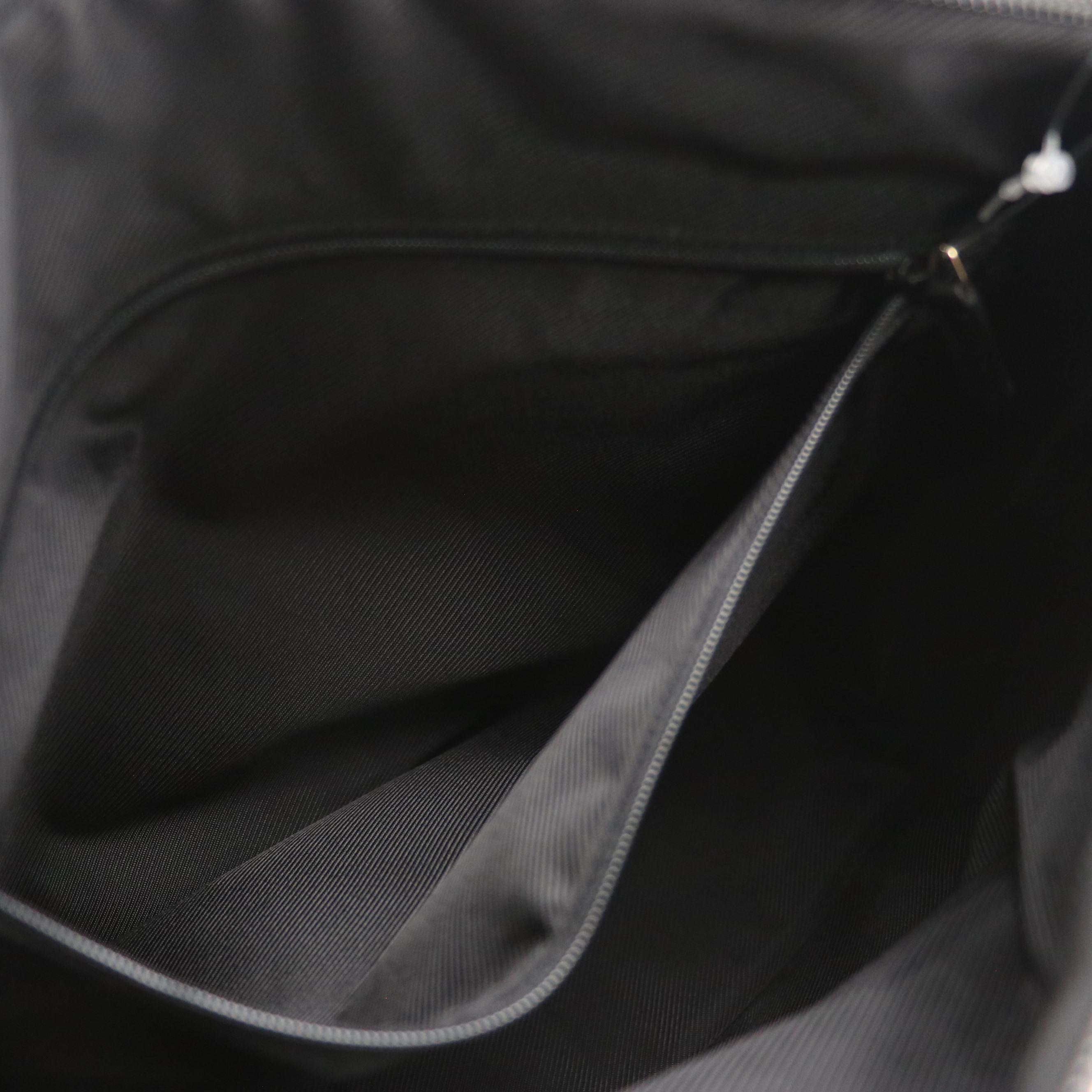 Gucci Black GG Jacquard Canvas and Leather Tote