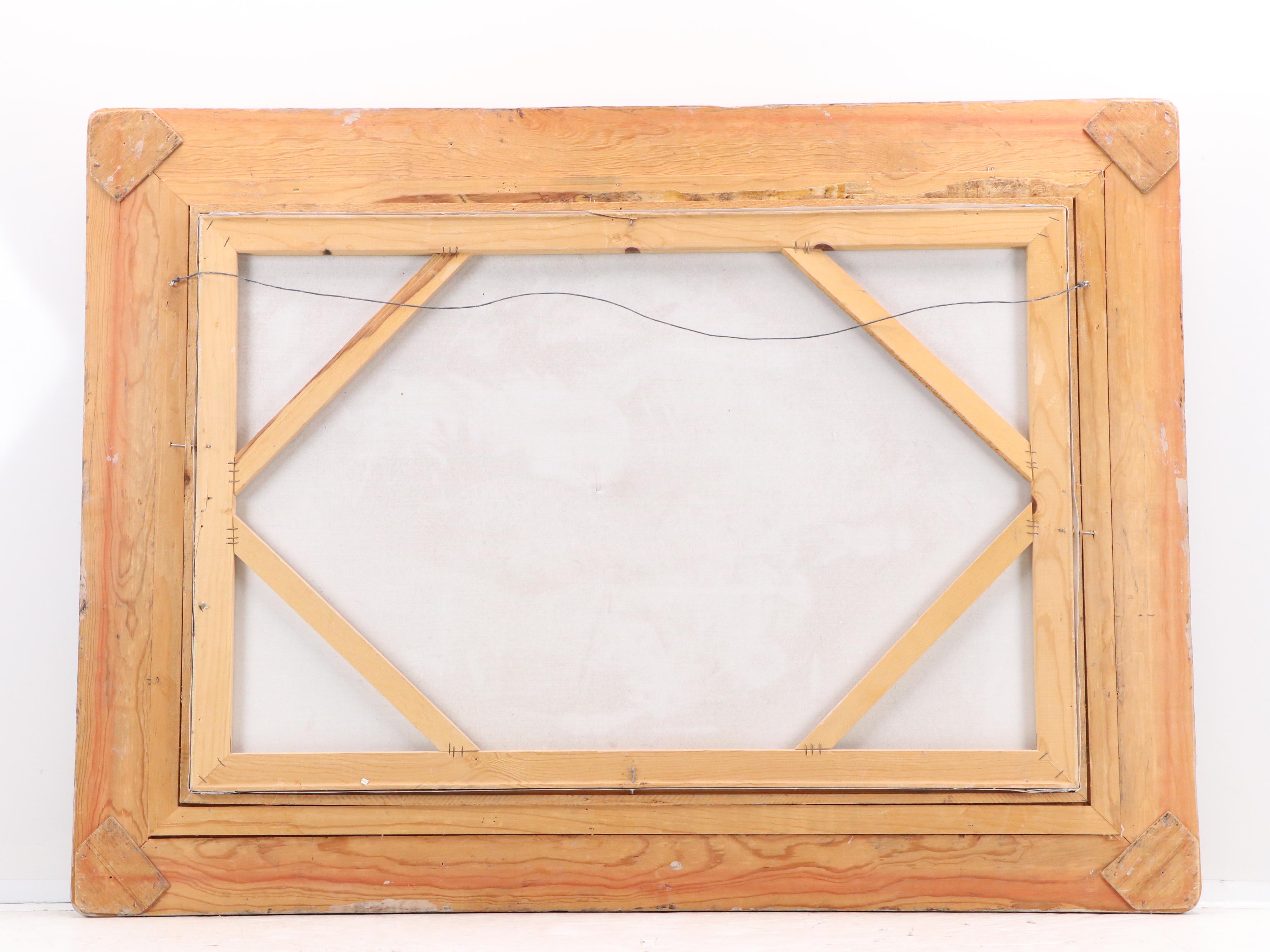 Stormy Tropical Landscape Oil Painting, Circa 1970