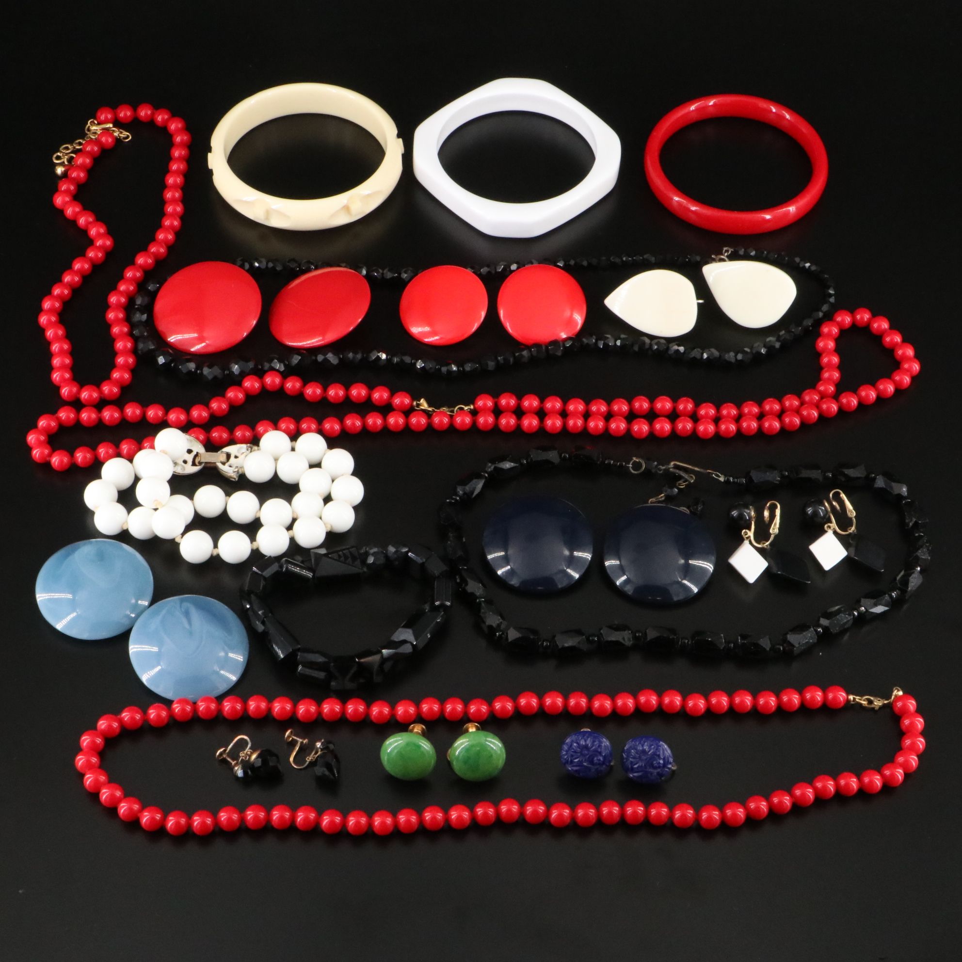 10K Drop Earrings, Trifari and Sterling Featured in Vintage Jewelry