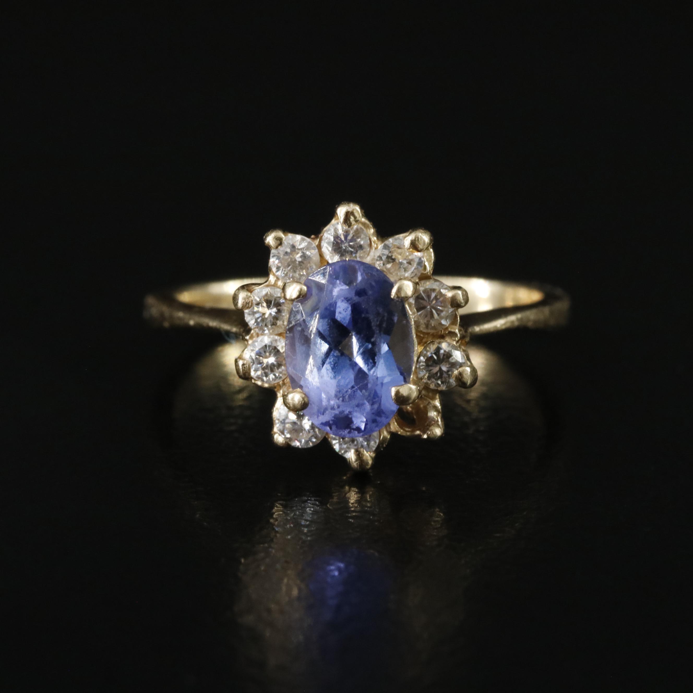14K Tanzanite and Diamond Ring