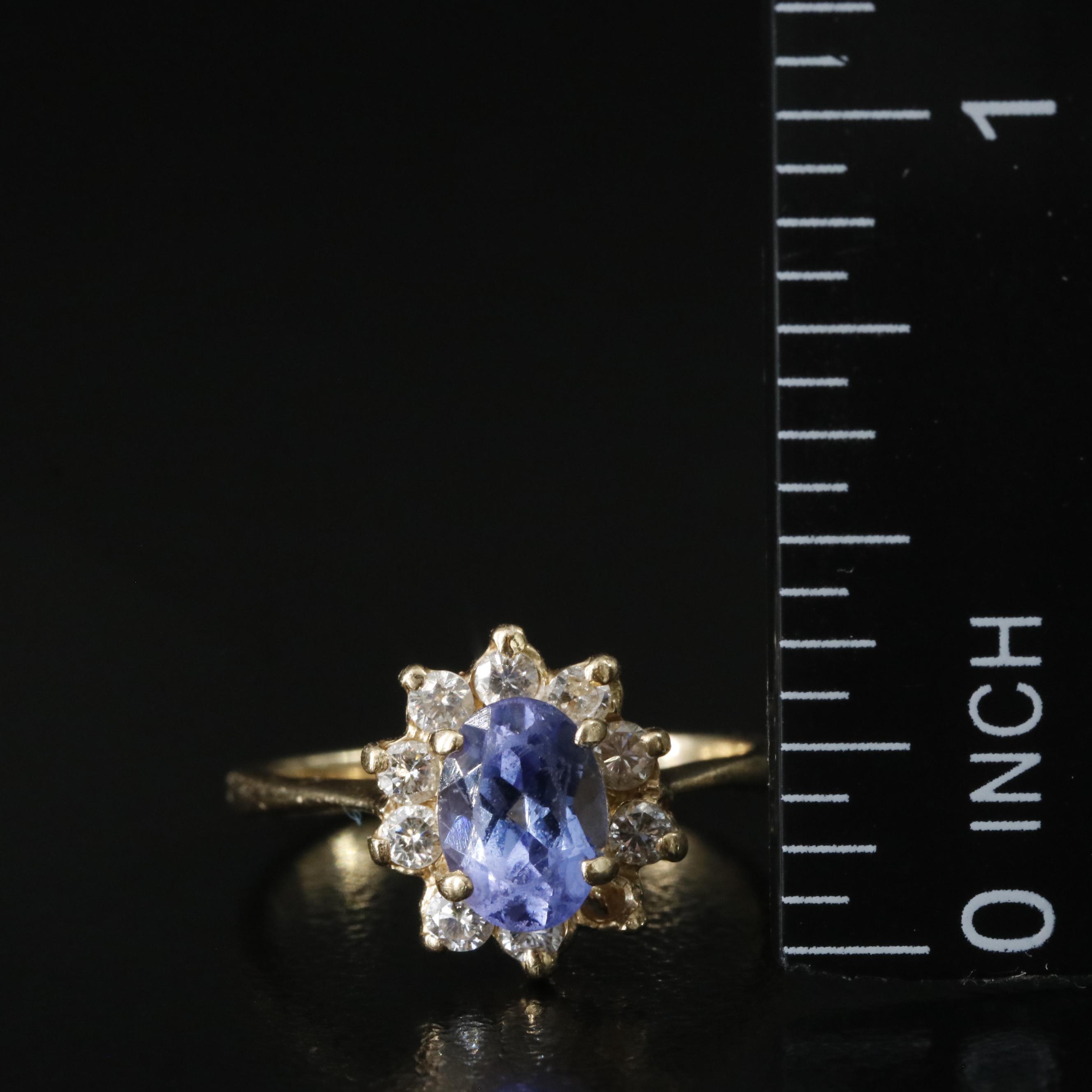 14K Tanzanite and Diamond Ring