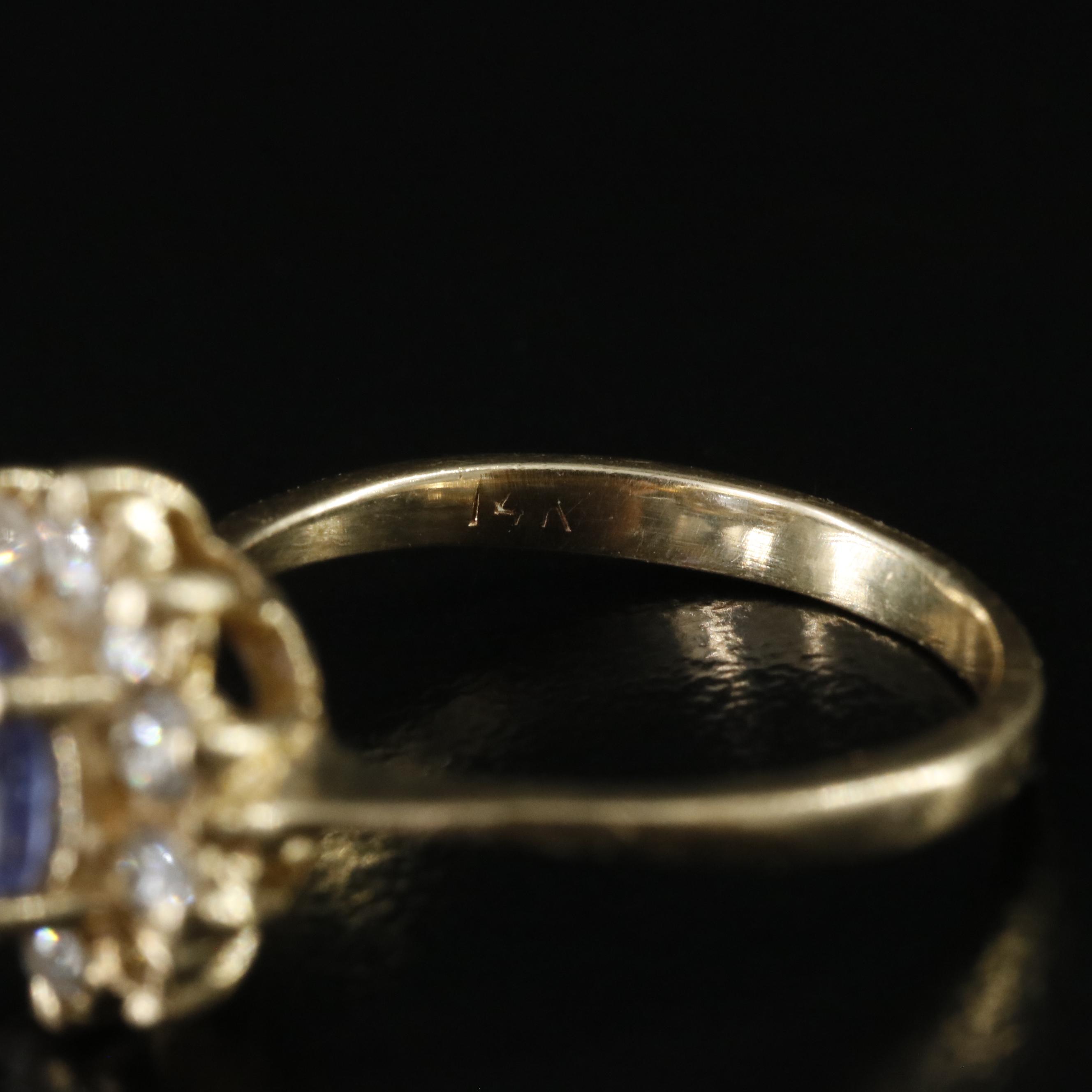 14K Tanzanite and Diamond Ring