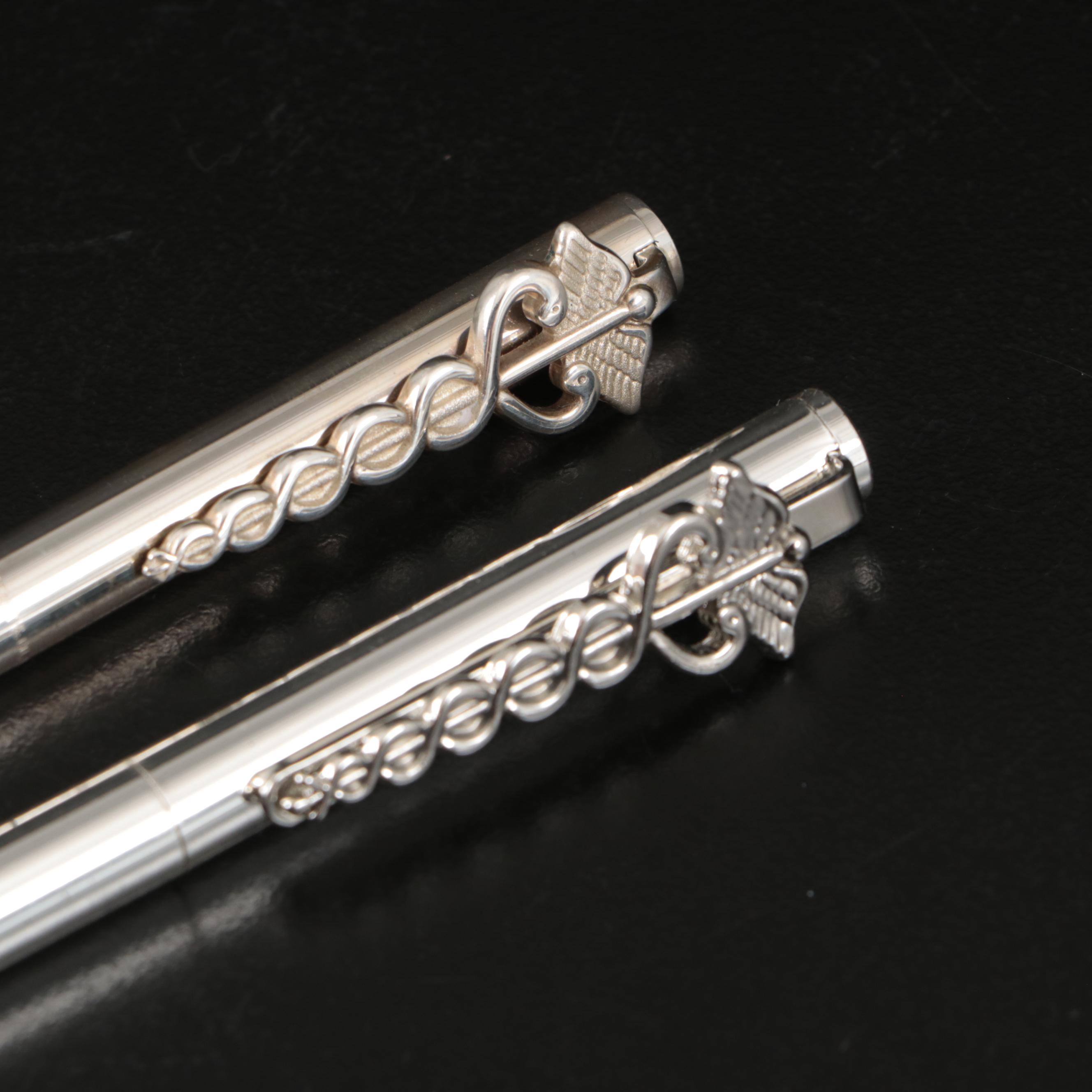 Tiffany & Co. Sterling with Other Caduceus Ballpoint Pens with Key Ring