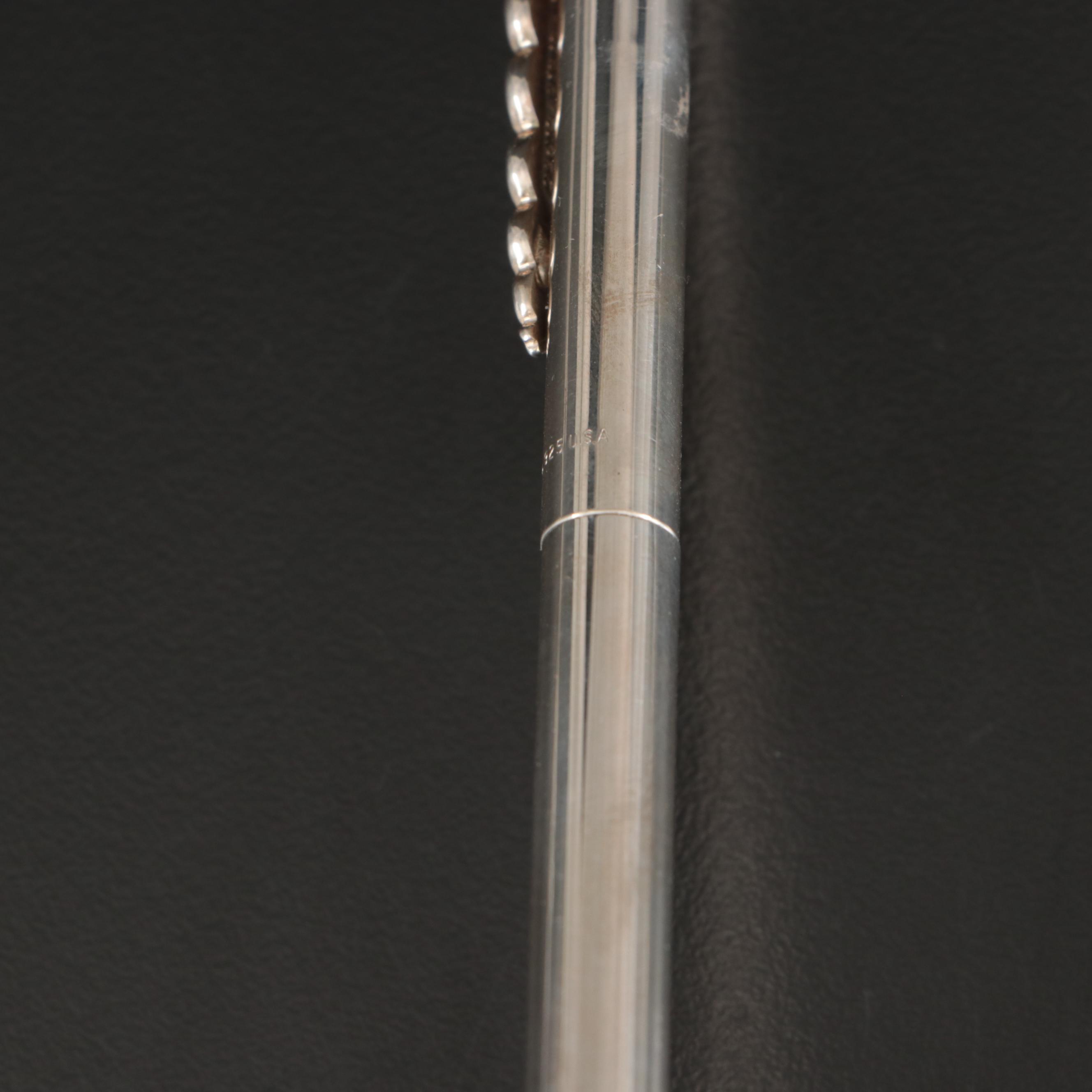 Tiffany & Co. Sterling with Other Caduceus Ballpoint Pens with Key Ring