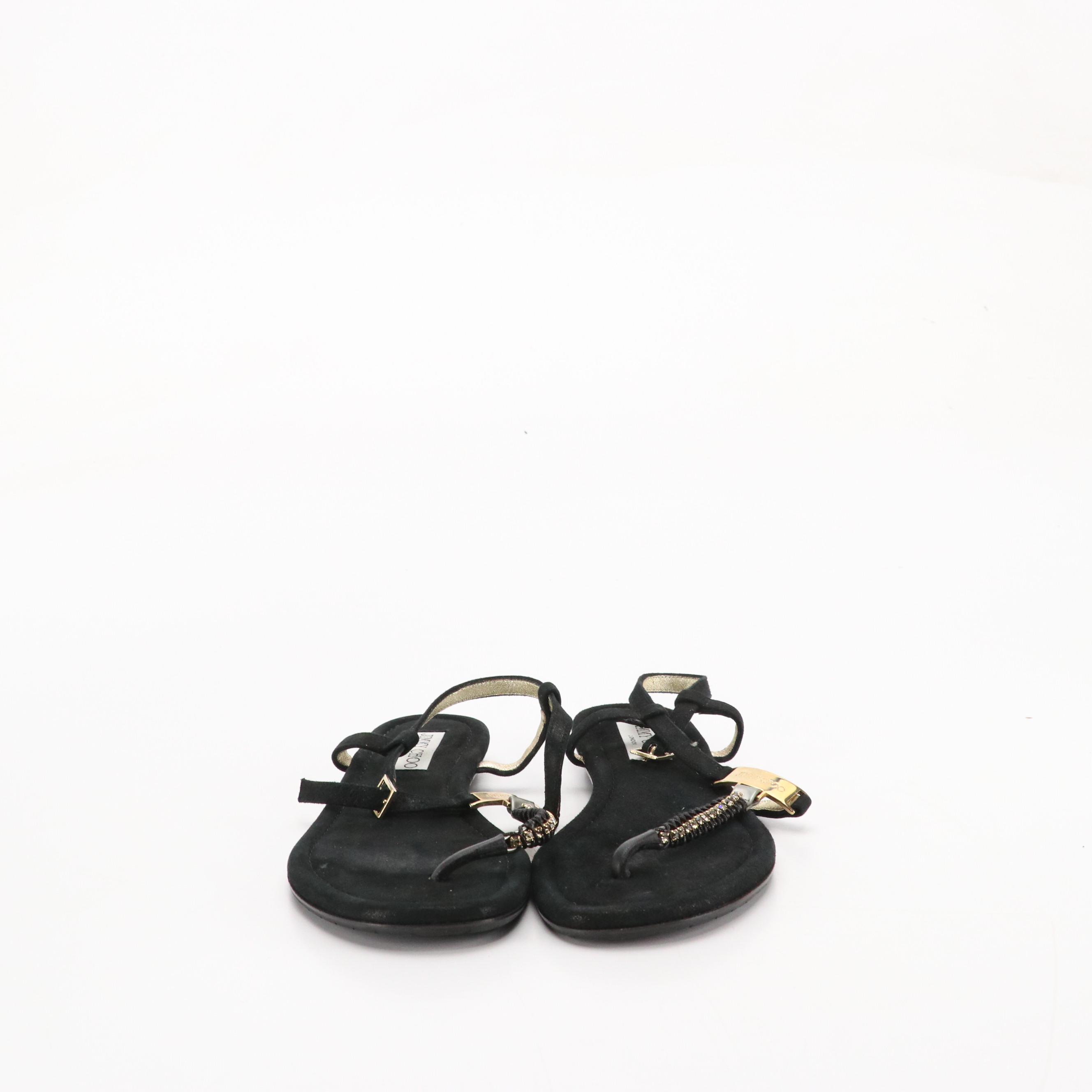 Jimmy Choo Embellished Sandals, Aldo Silver Ballet Flats, Tory Burch Sandals