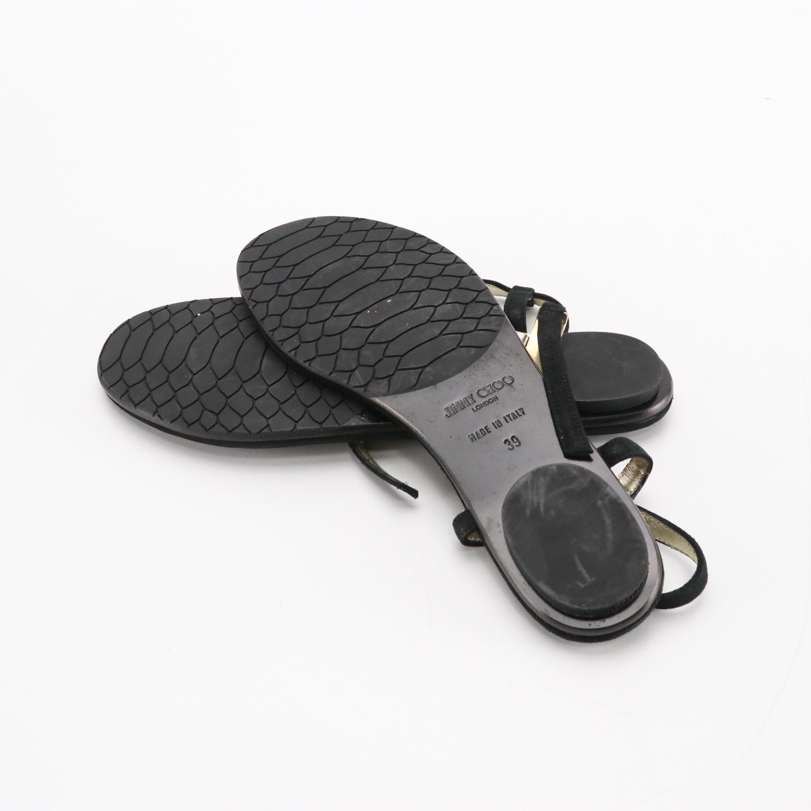 Jimmy Choo Embellished Sandals, Aldo Silver Ballet Flats, Tory Burch Sandals