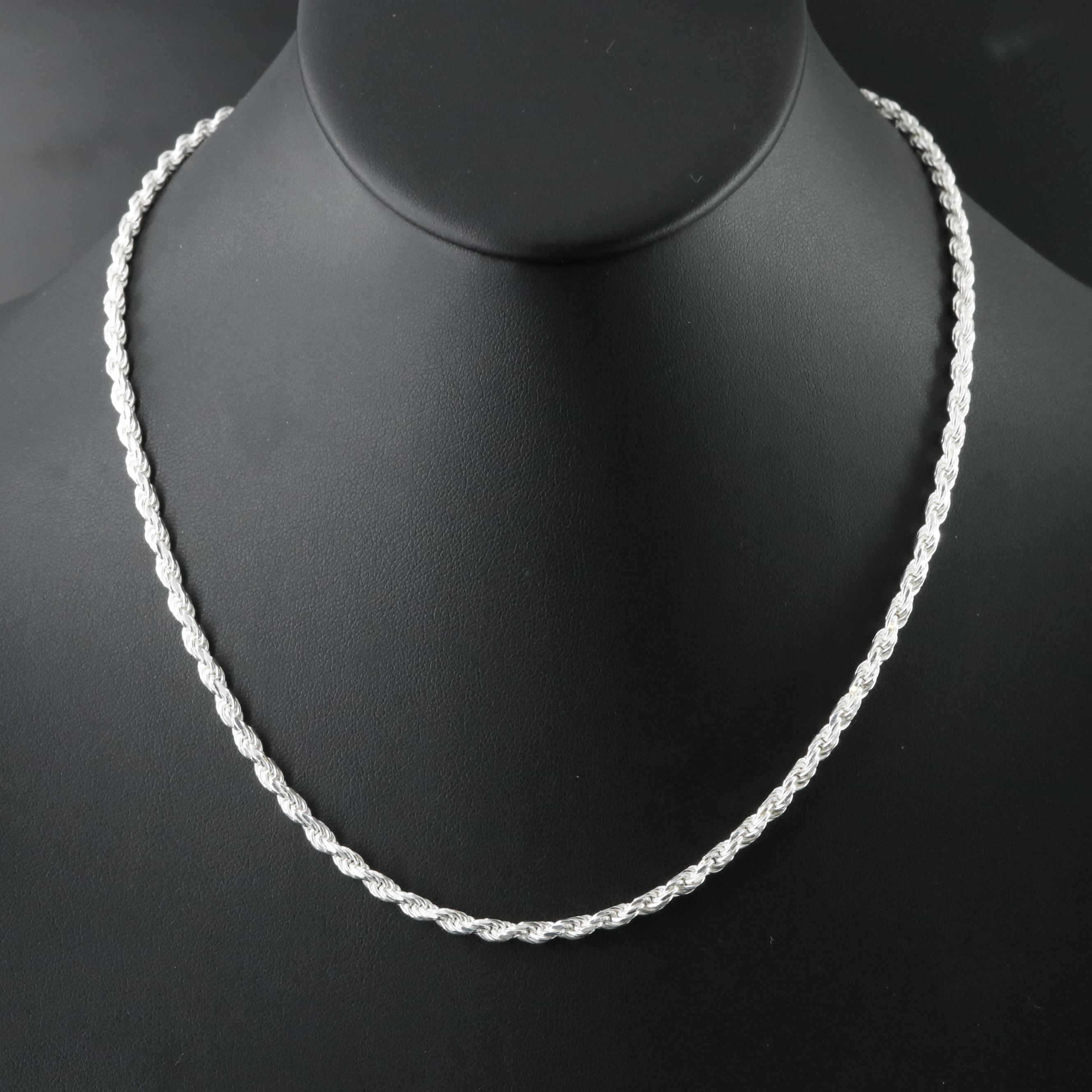 Sterling Rope Chain Necklace