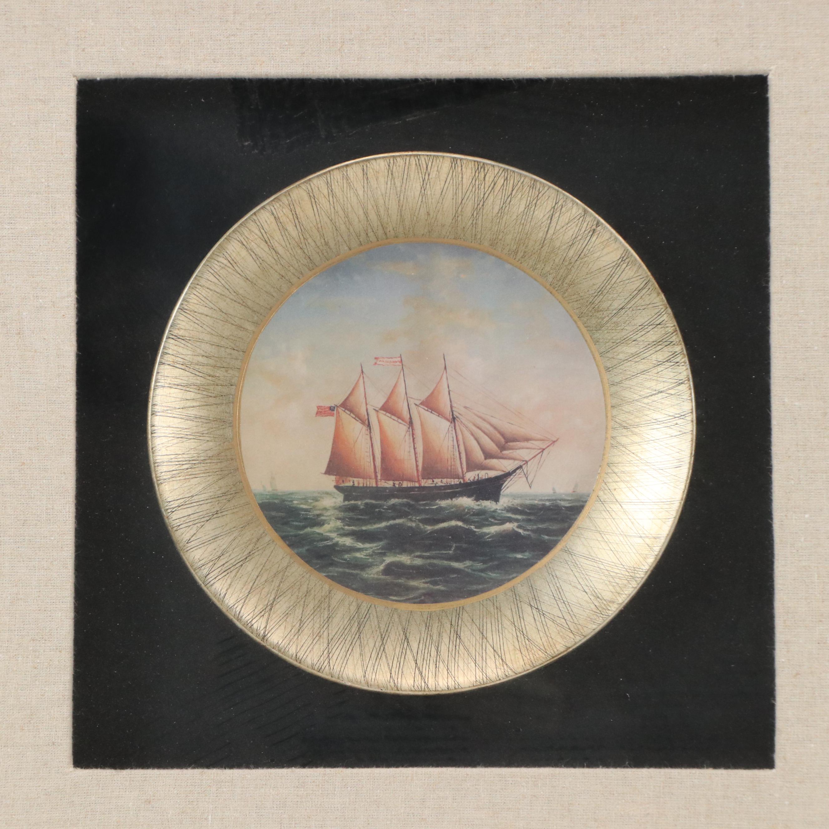 Framed French Style Nautical Plates