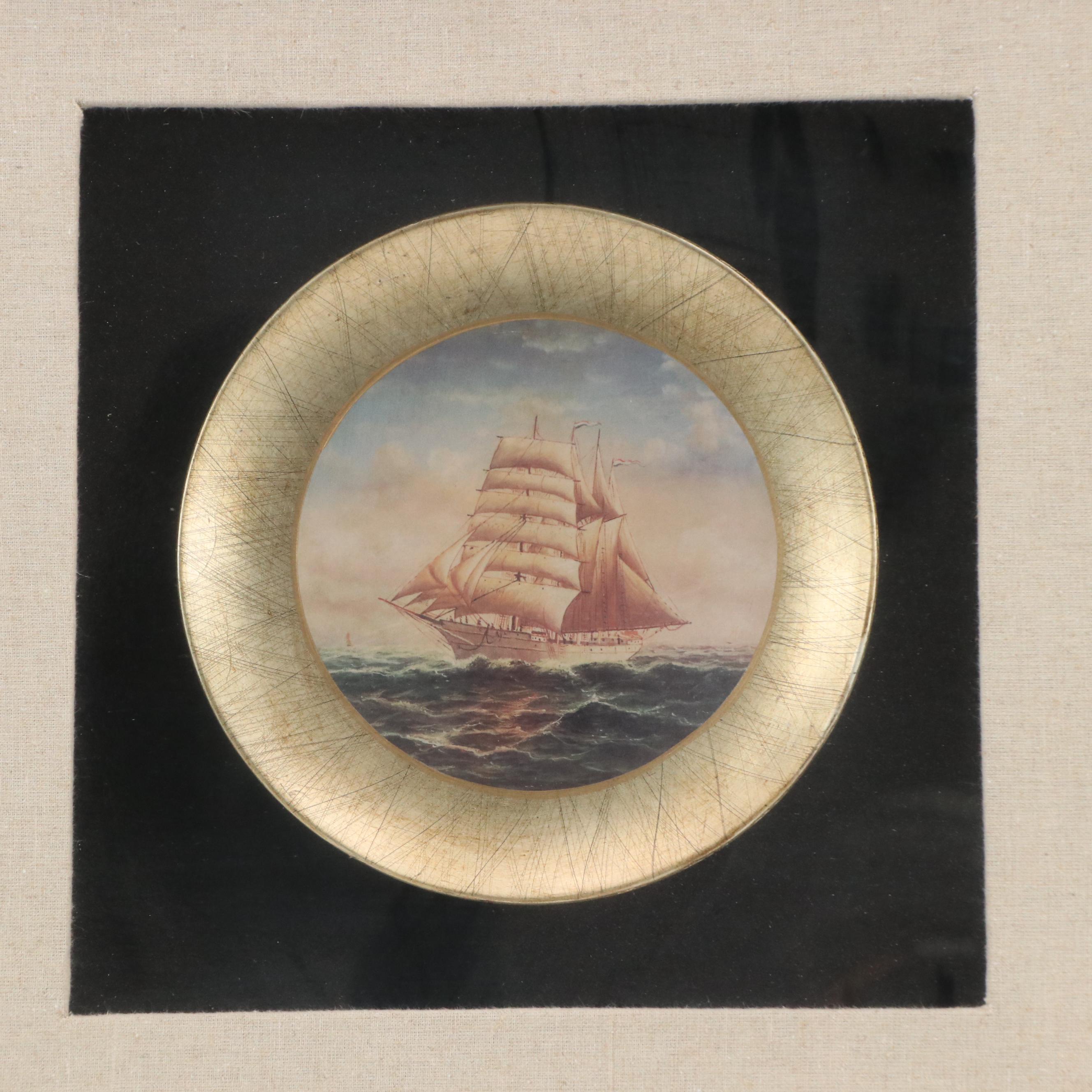 Framed French Style Nautical Plates