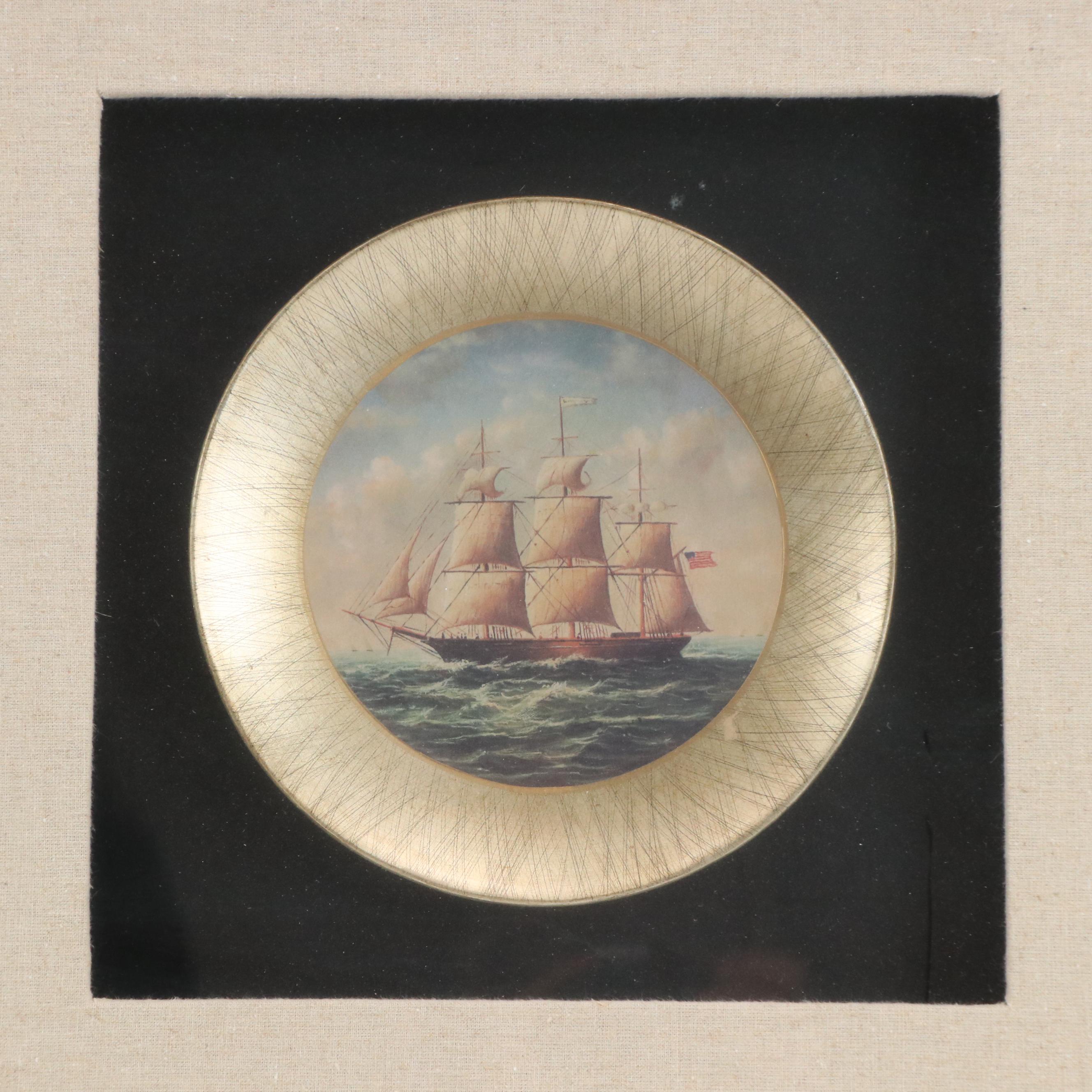 Framed French Style Nautical Plates