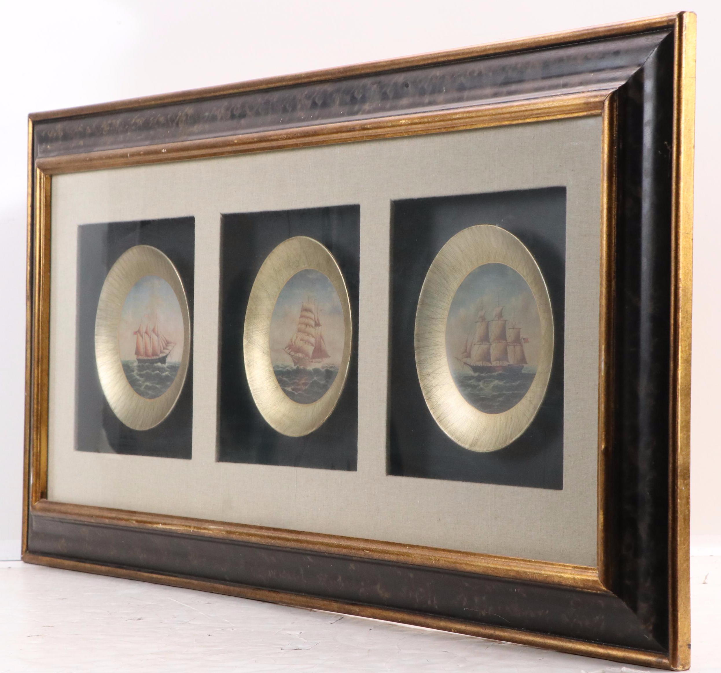 Framed French Style Nautical Plates