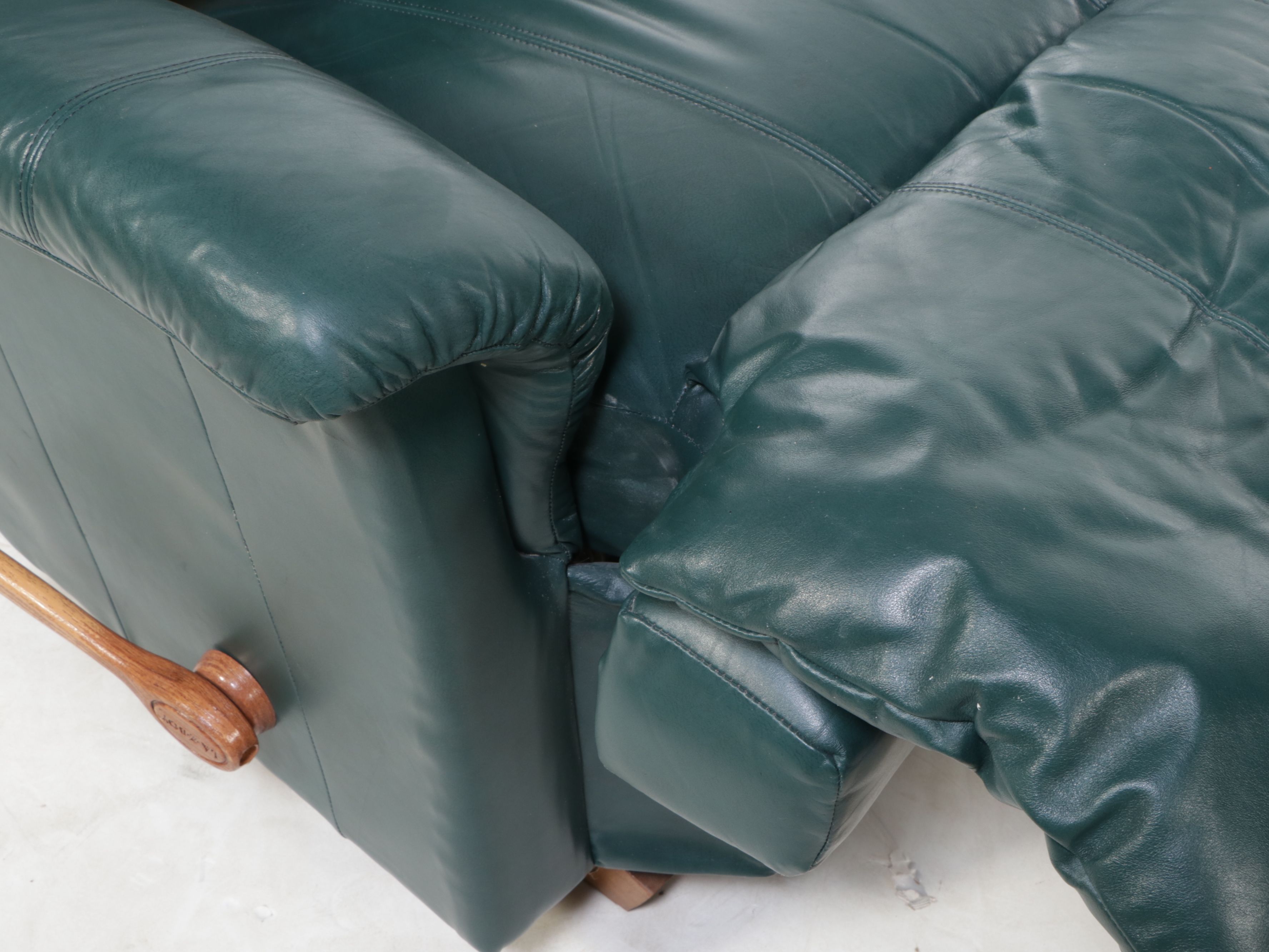 La-Z-Boy Forest Green Leather Recliner
