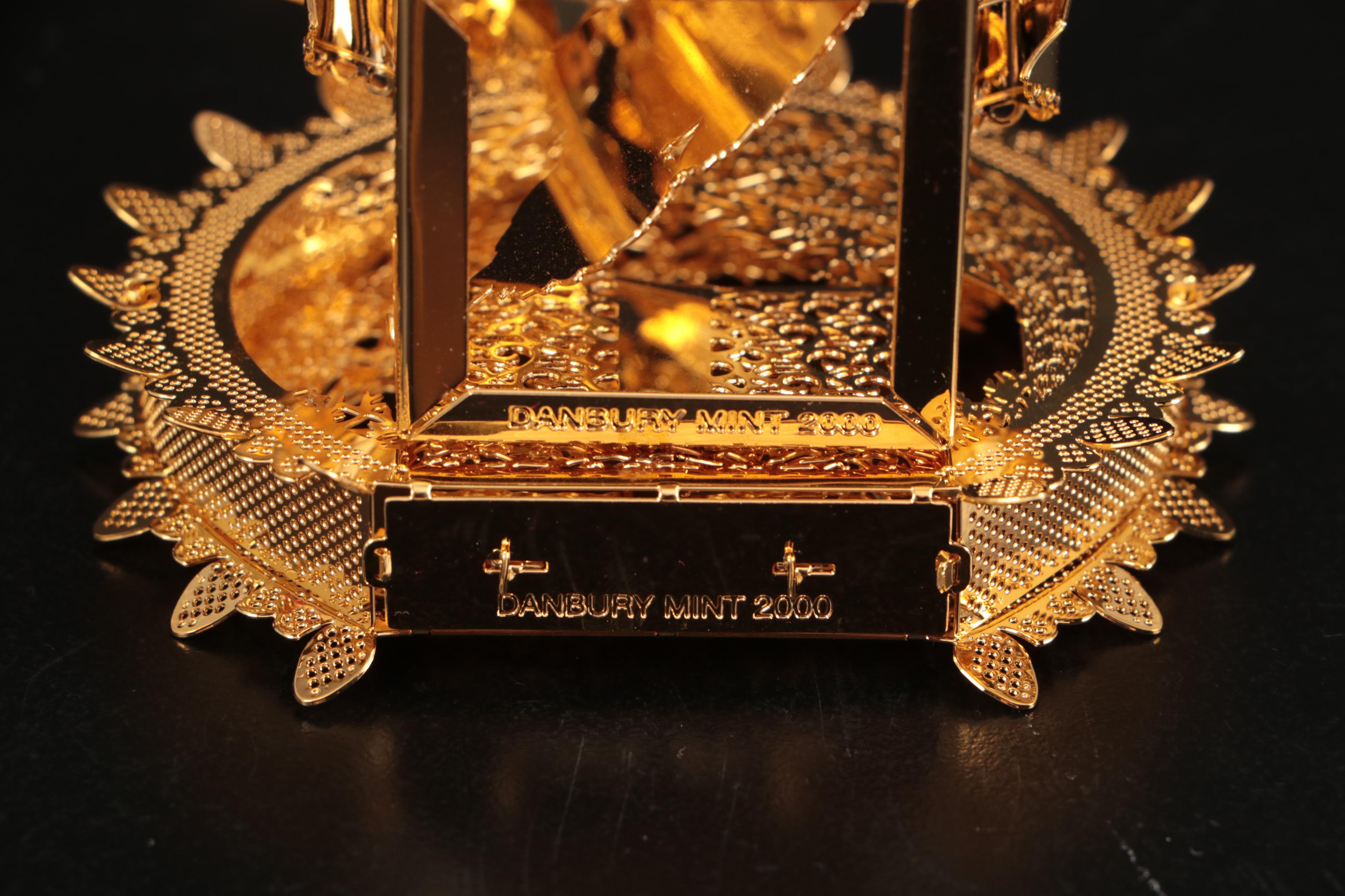 The Danbury Mint Millennium 2000 Gold Christmas Ornaments