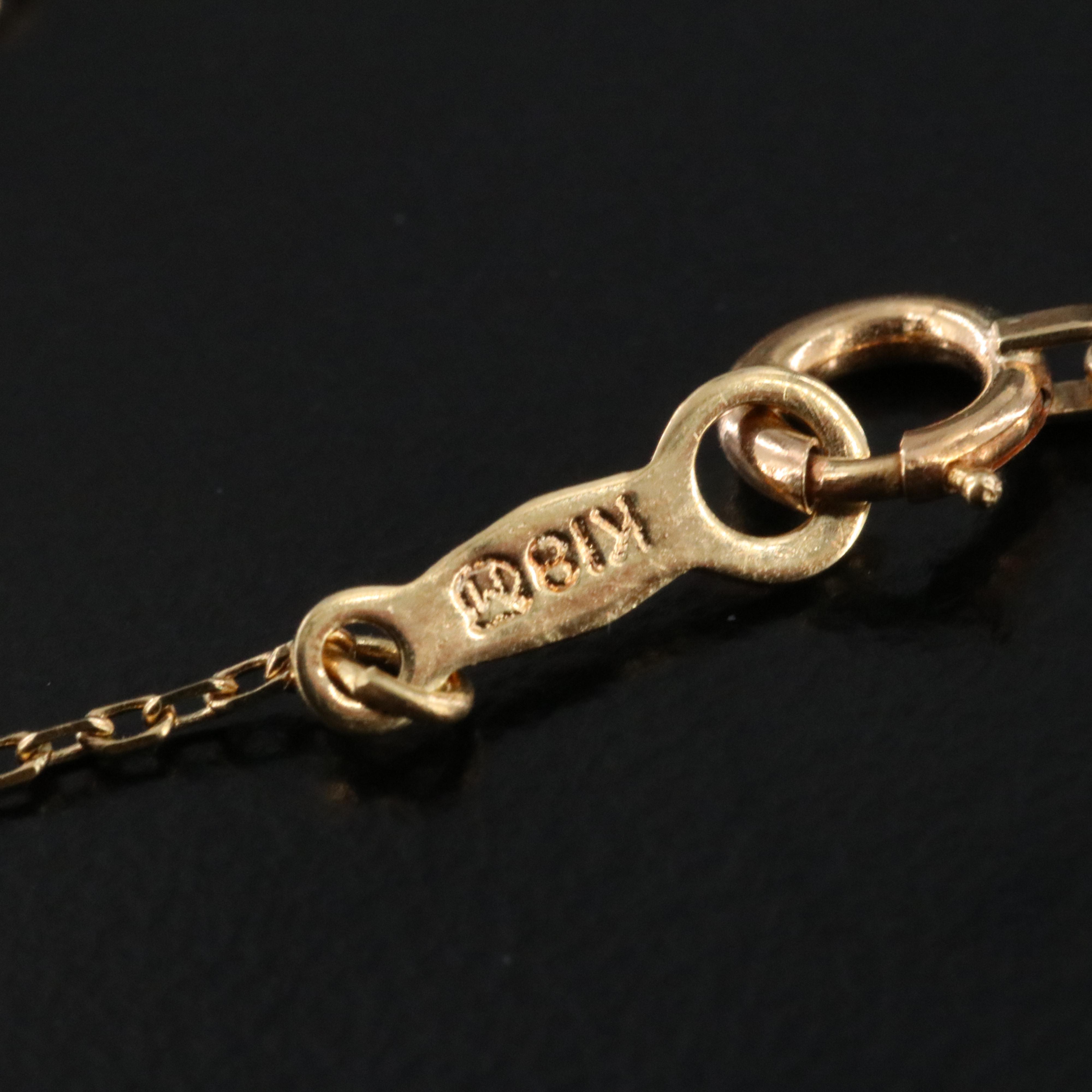 Mikimoto 18K Pearl Drop Chevron Necklace