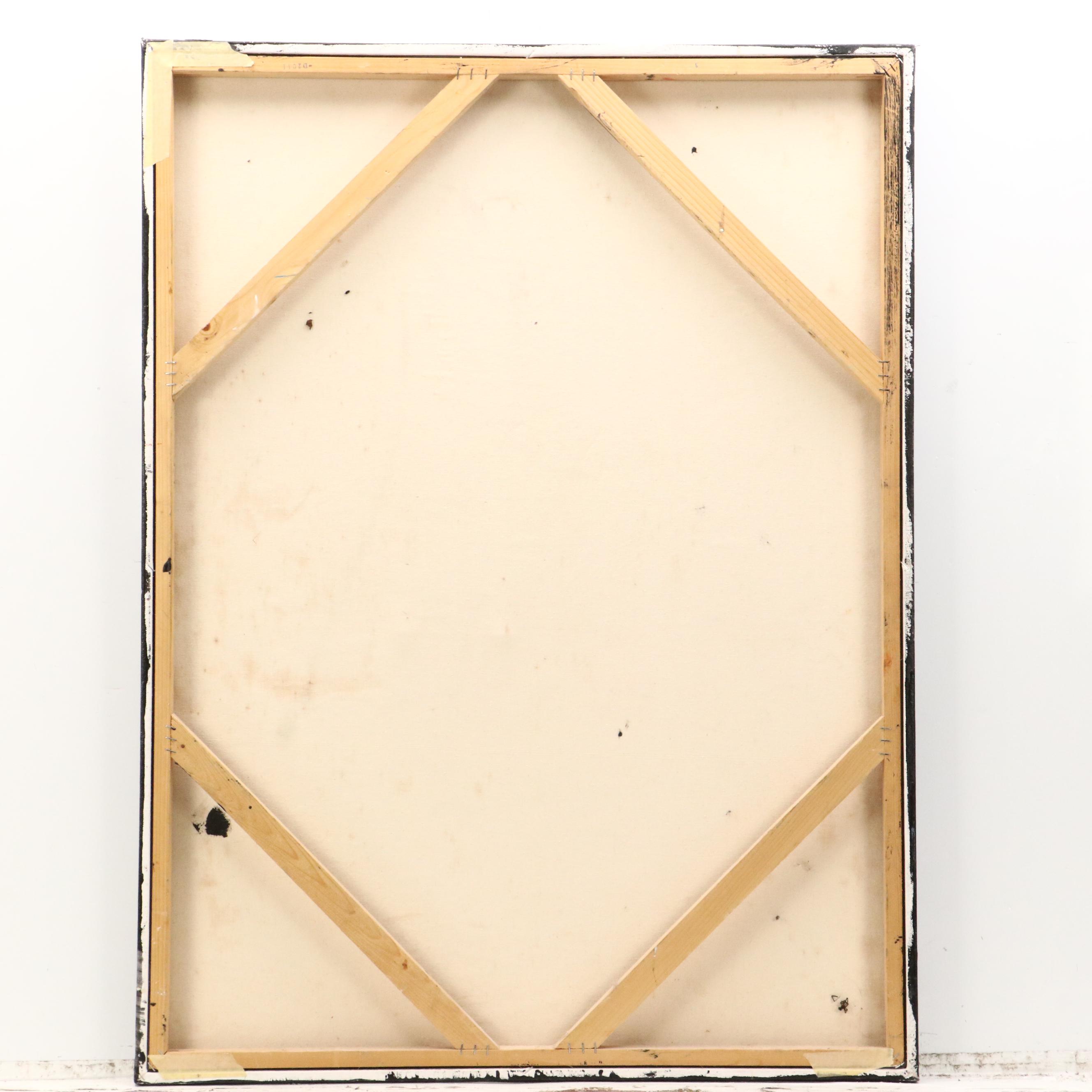 Majeed Stylized Acrylic Painting of Purple House, 2019