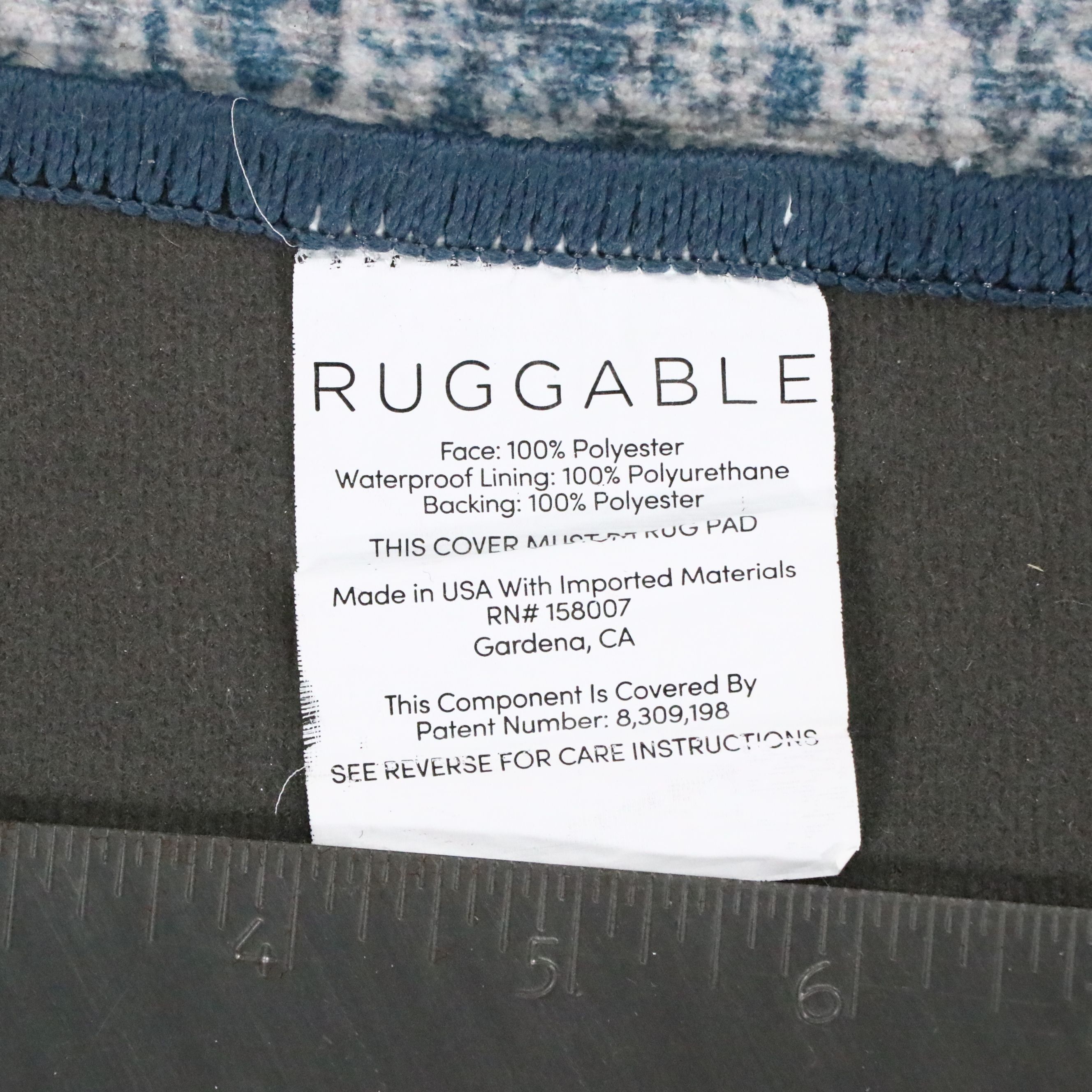7'9 x 9'10 Machine Made American Ruggable Blue Contemporary Area Rug