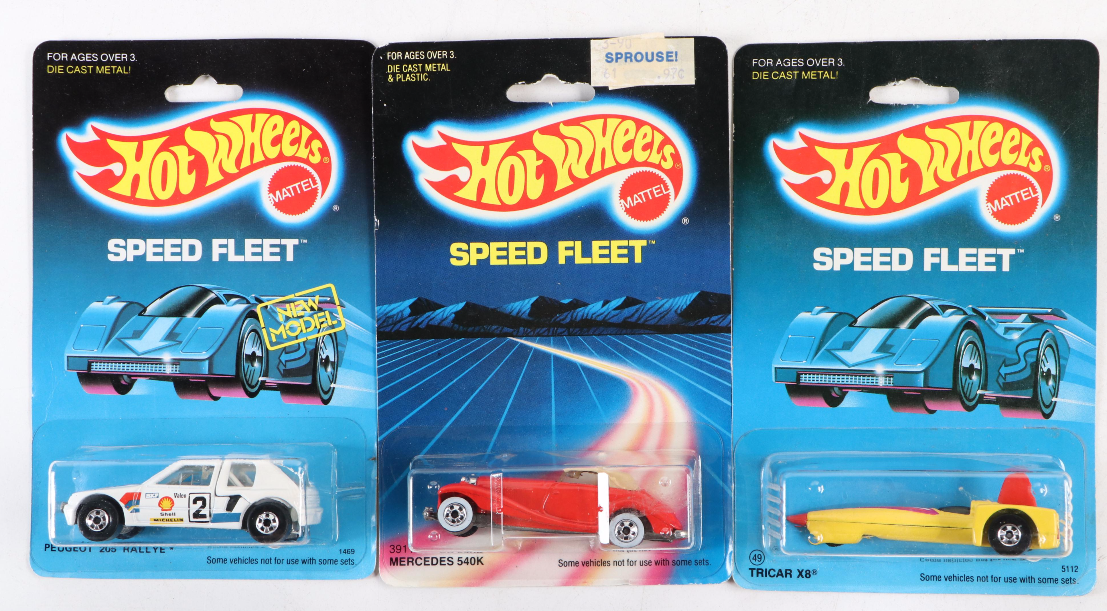 Mattel Hot Wheels "Speed Fleet" Diecast Vehicles, 1980s