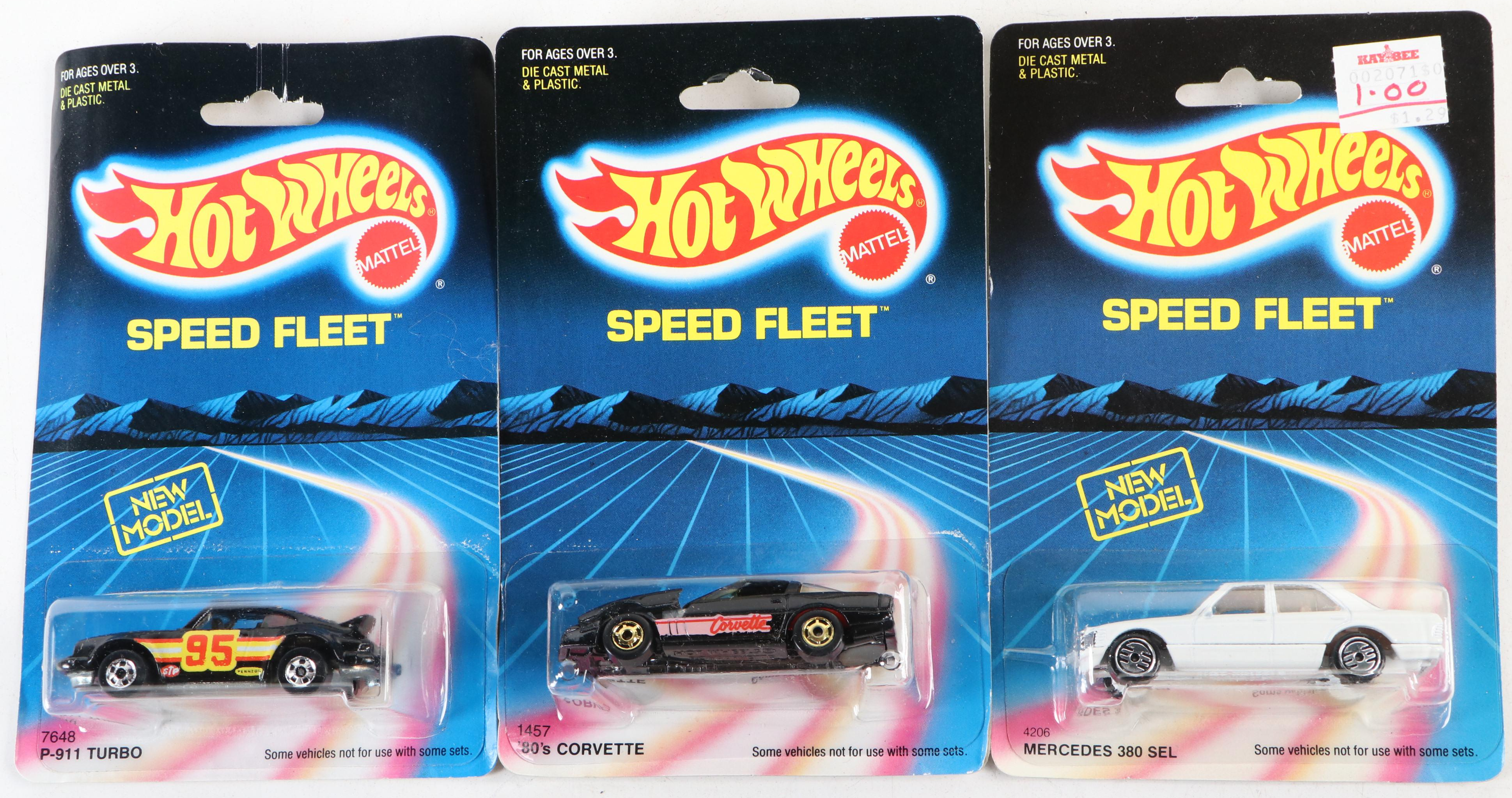 Mattel Hot Wheels "Speed Fleet" Diecast Vehicles, 1980s