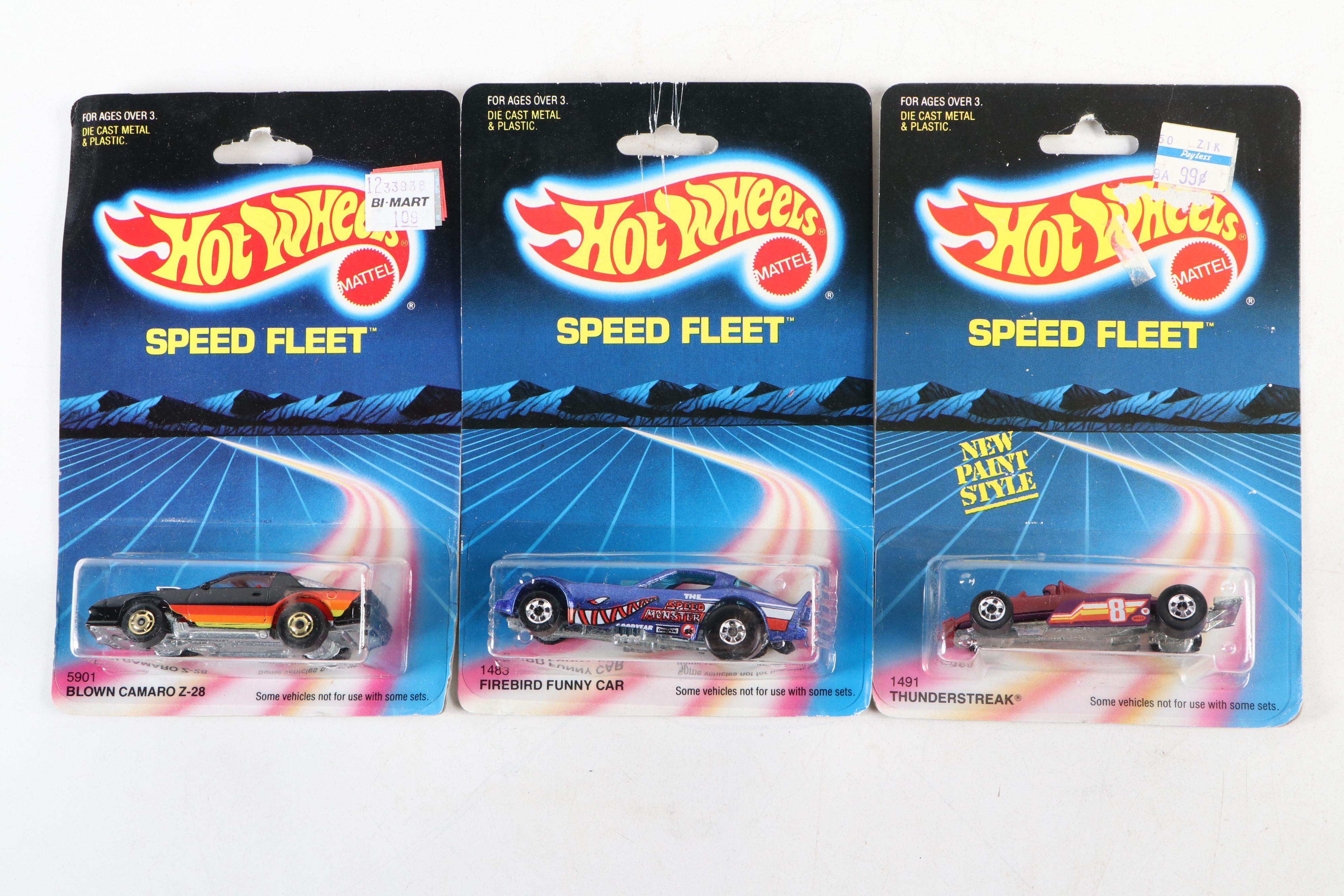 Mattel Hot Wheels "Speed Fleet" Diecast Vehicles, 1980s
