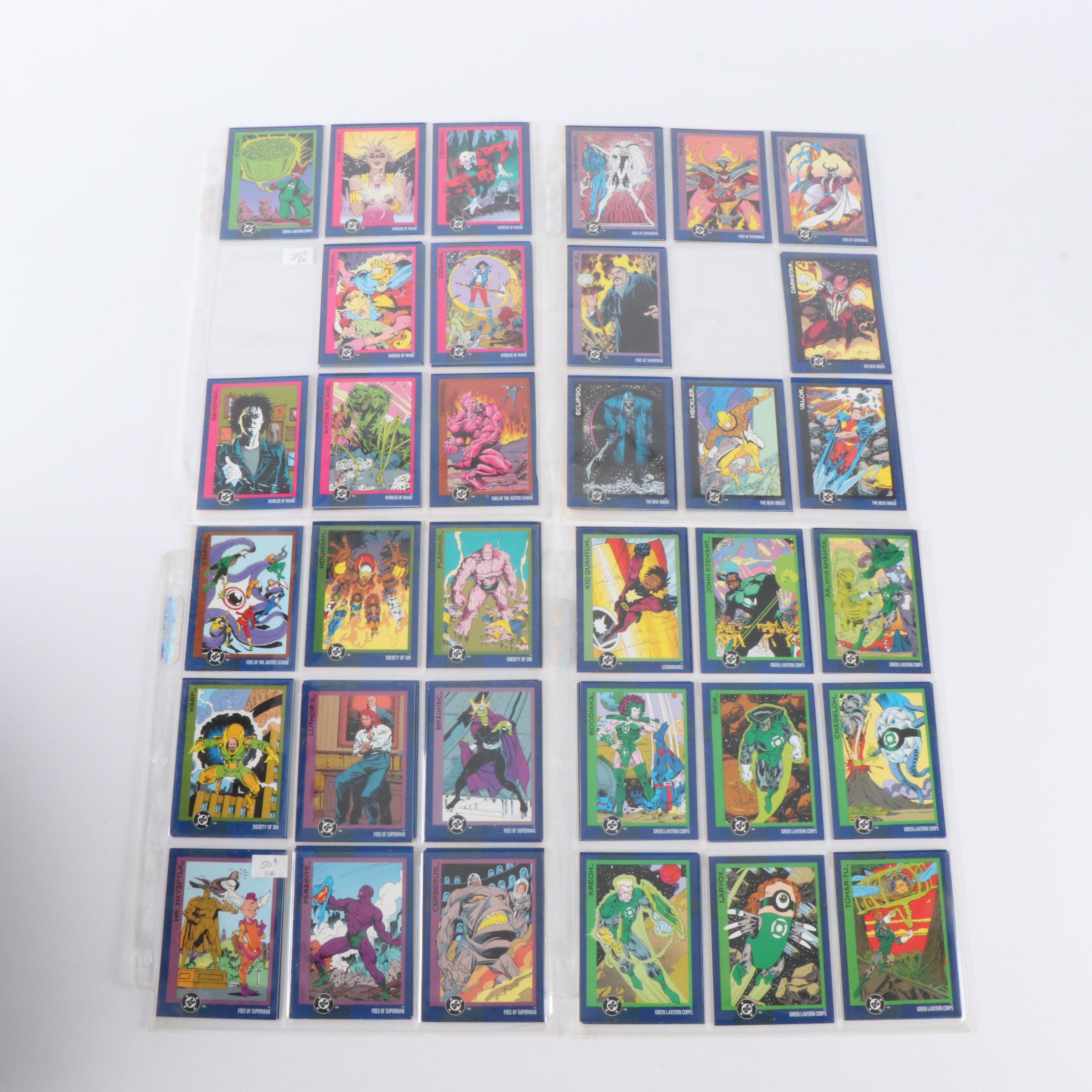 Marvel and DC Trading Cards Featuring "Deadpool", "X-Men", and More, 1990s