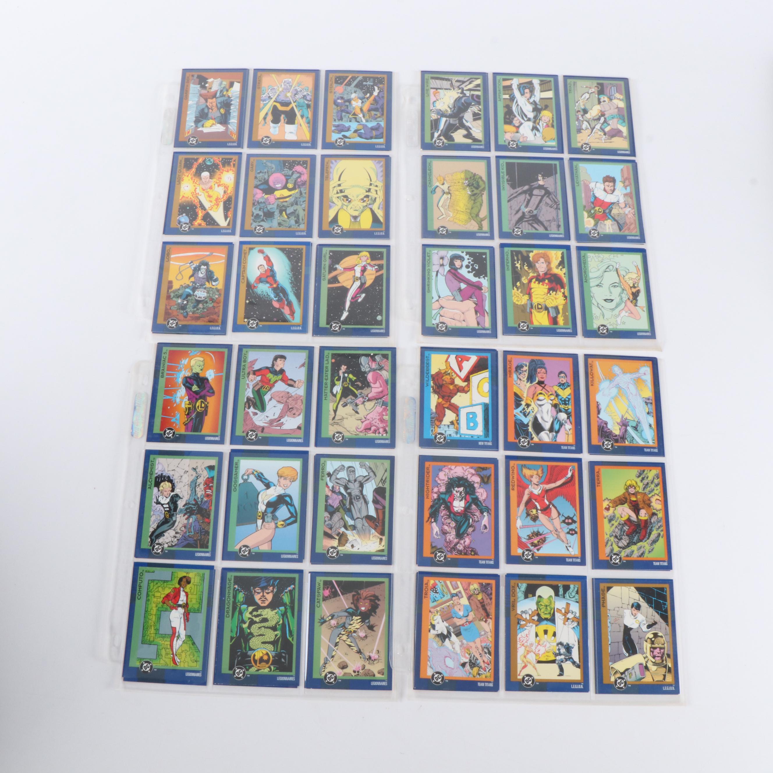 Marvel and DC Trading Cards Featuring "Deadpool", "X-Men", and More, 1990s