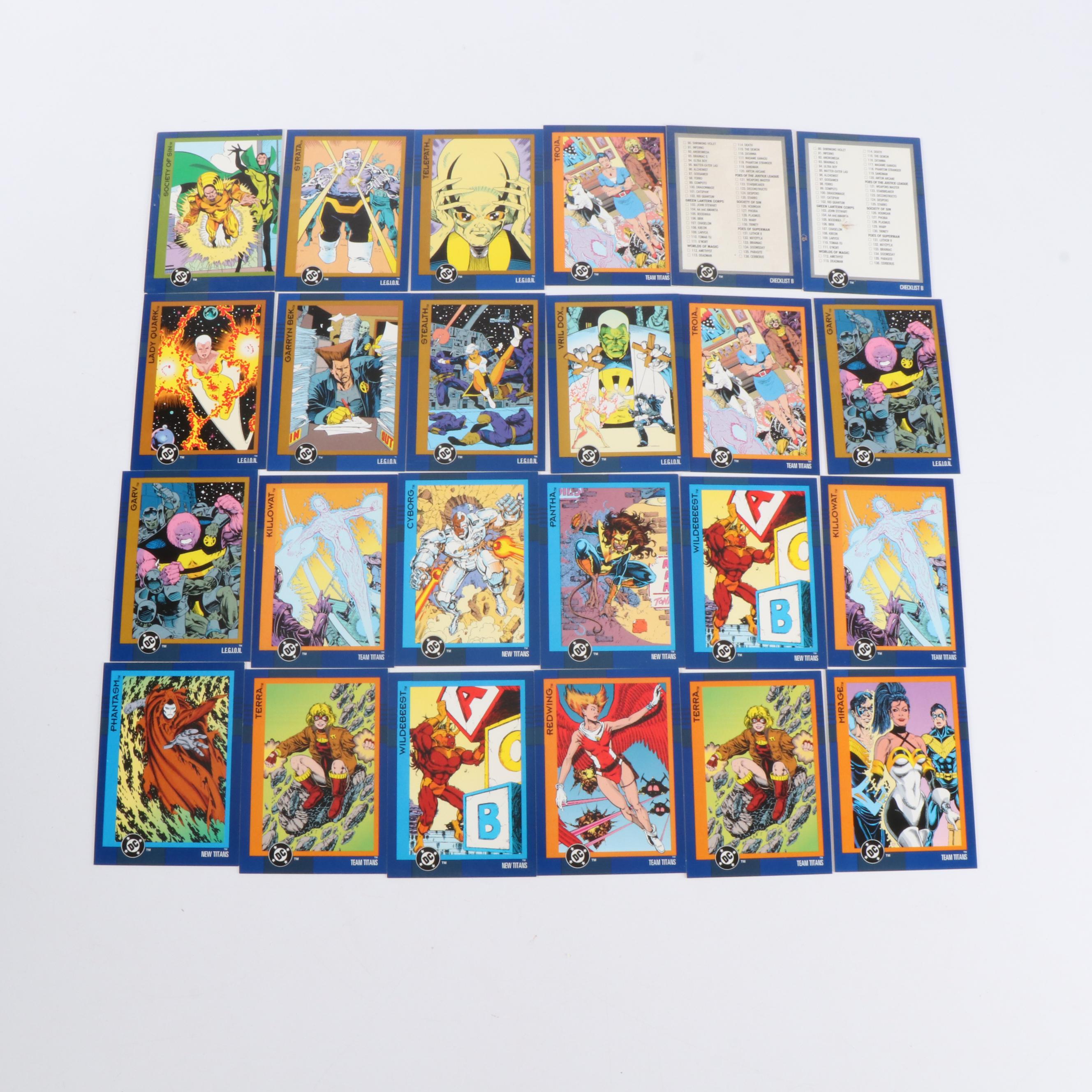 Marvel and DC Trading Cards Featuring "Deadpool", "X-Men", and More, 1990s