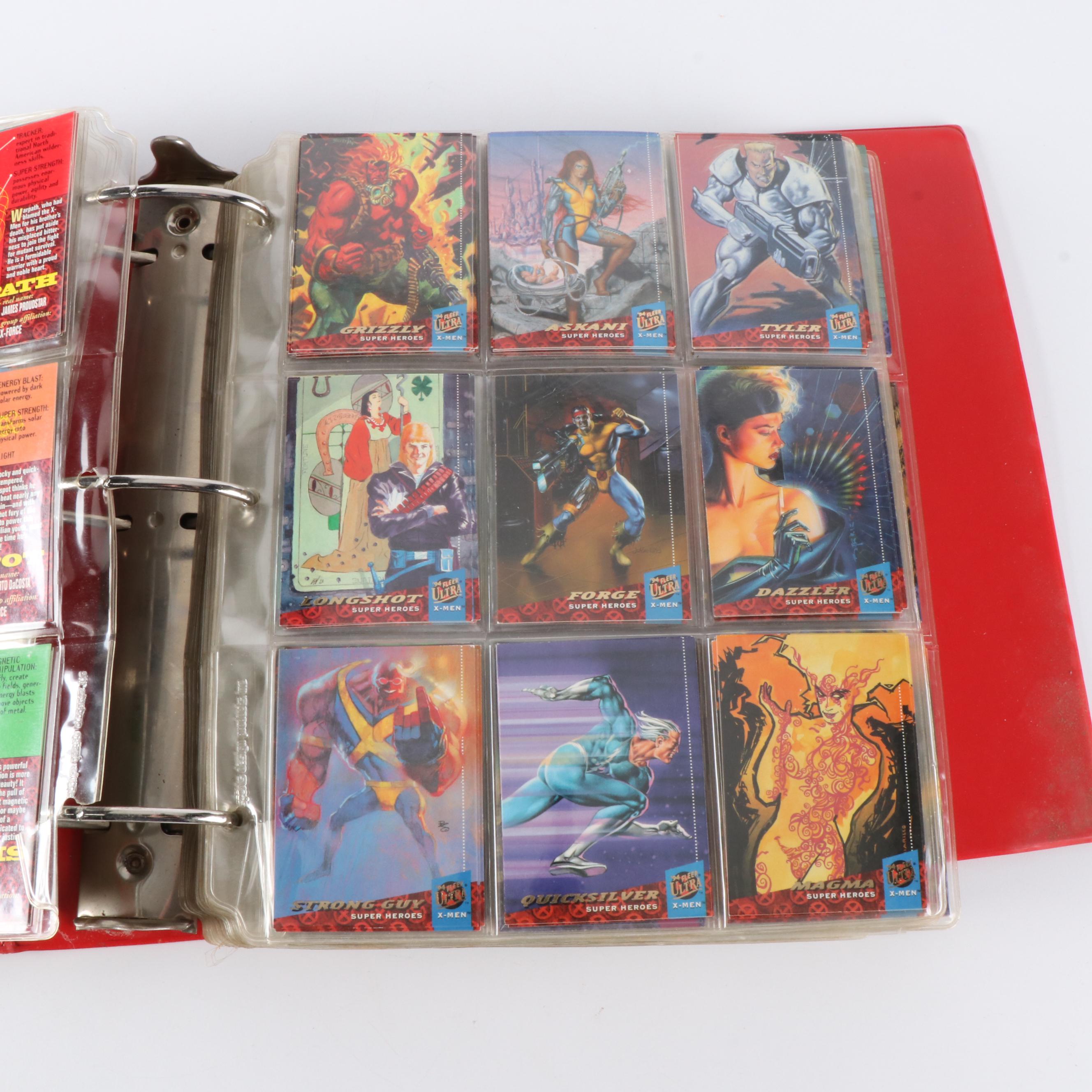 Marvel and DC Trading Cards Featuring "Deadpool", "X-Men", and More, 1990s