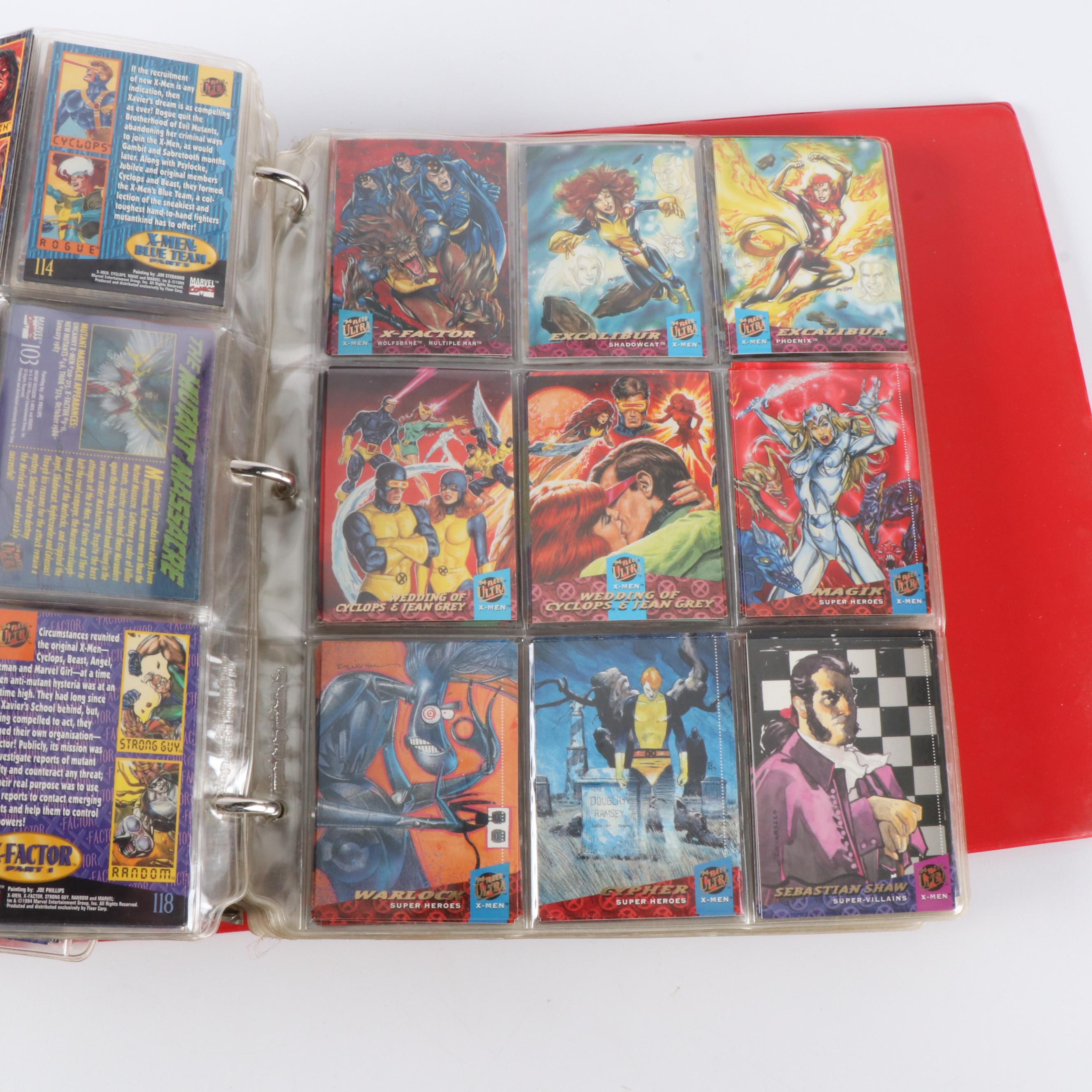 Marvel and DC Trading Cards Featuring "Deadpool", "X-Men", and More, 1990s