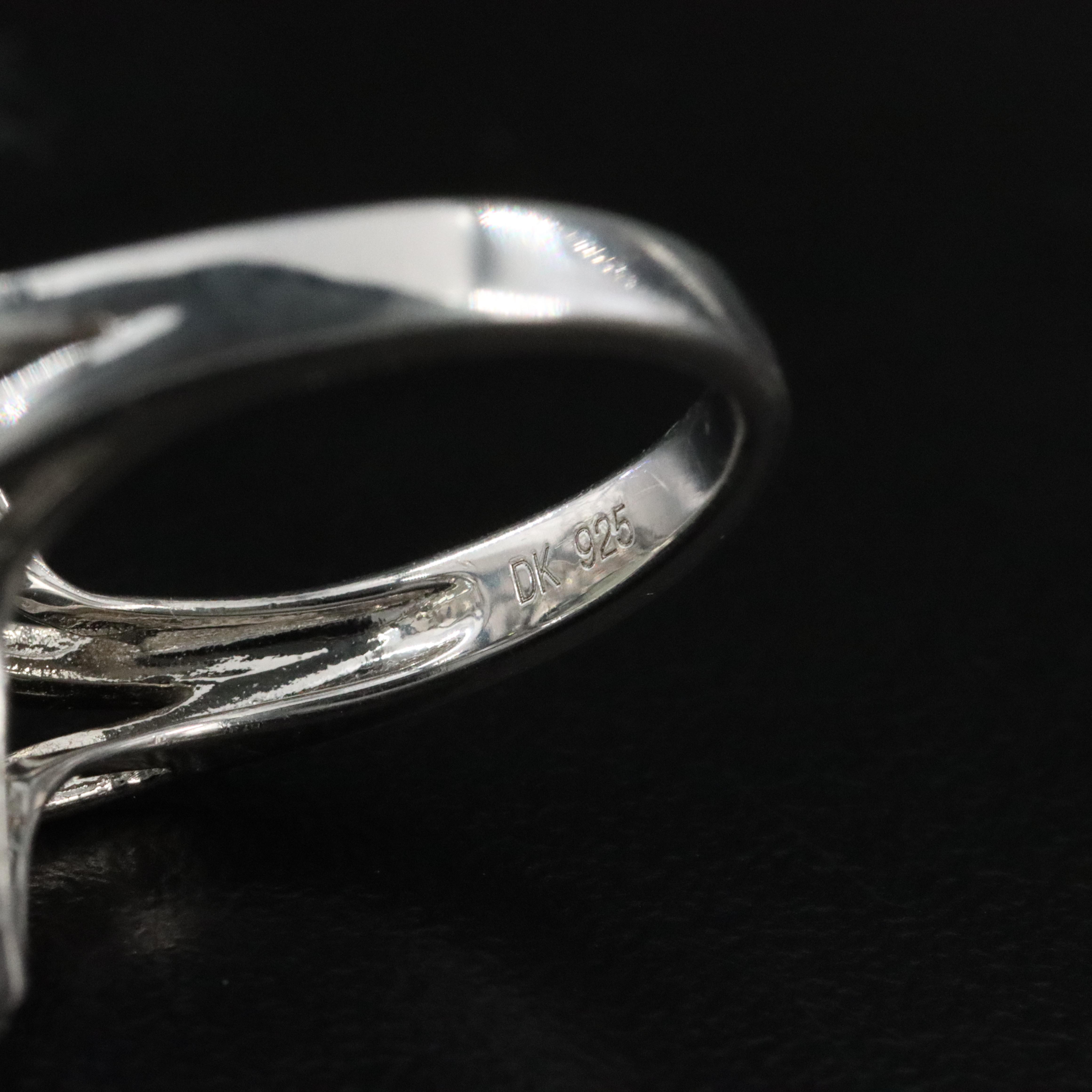 Sterling Prasiolite and Topaz Heart Ring