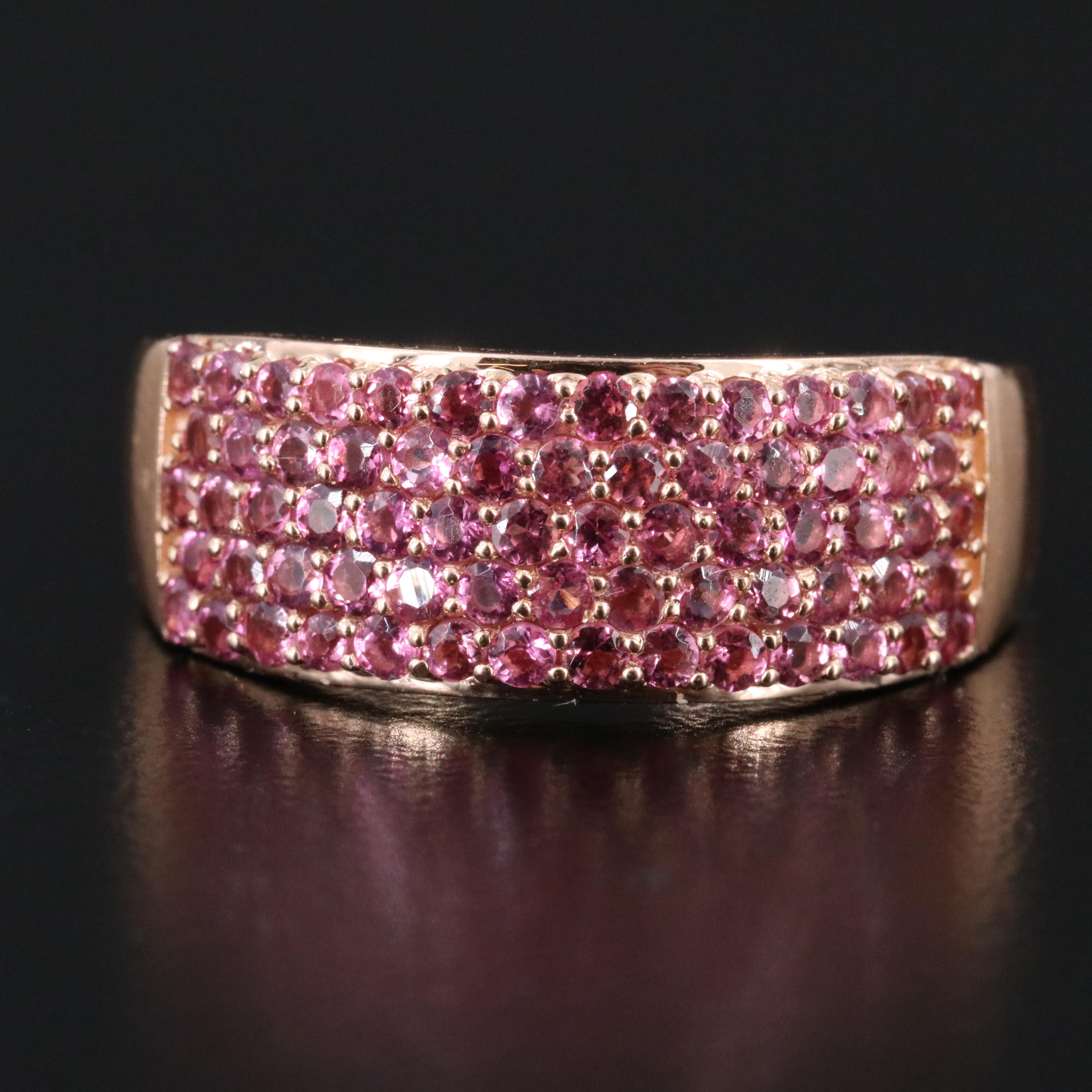 14K Rose Gold Pink Tourmaline Ring