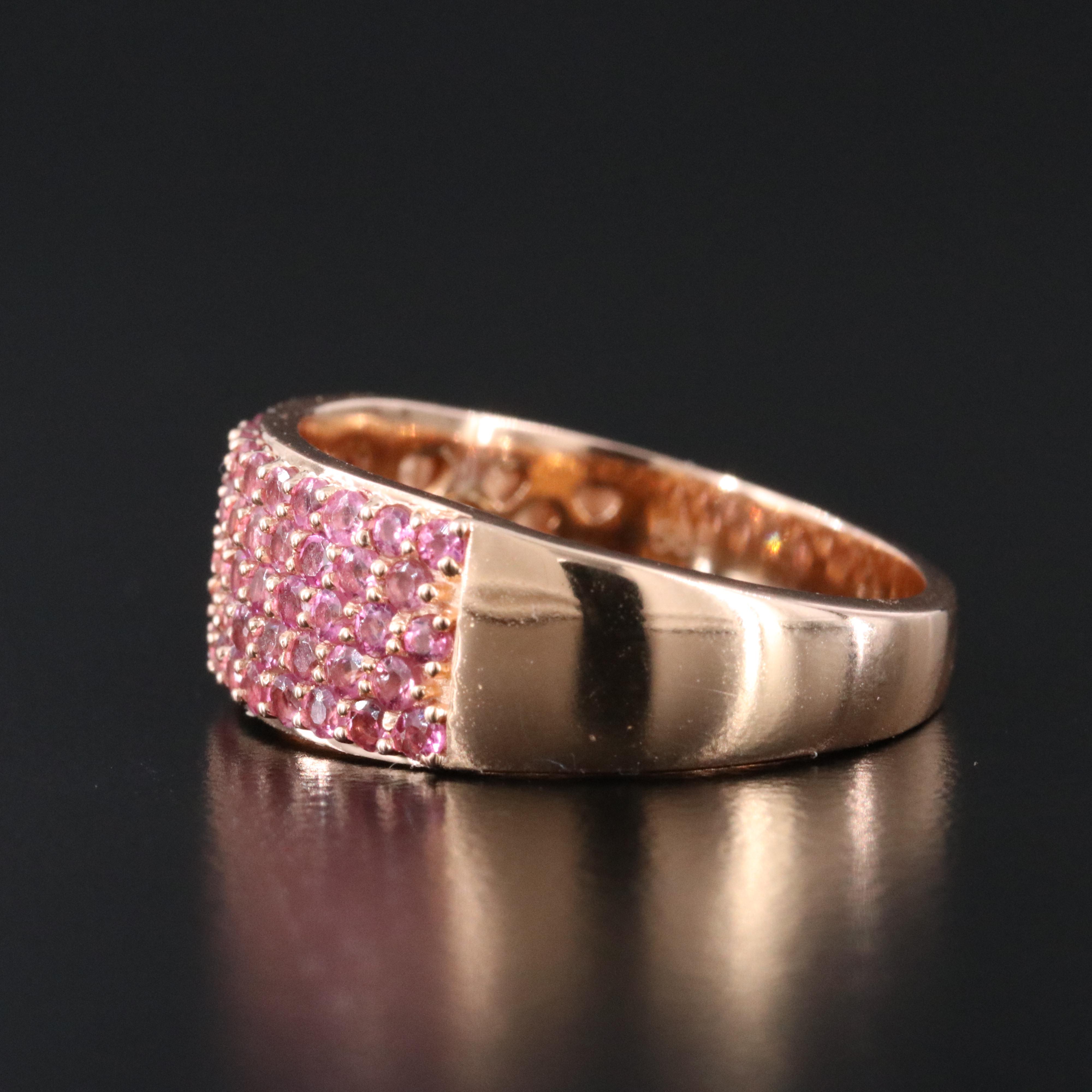 14K Rose Gold Pink Tourmaline Ring