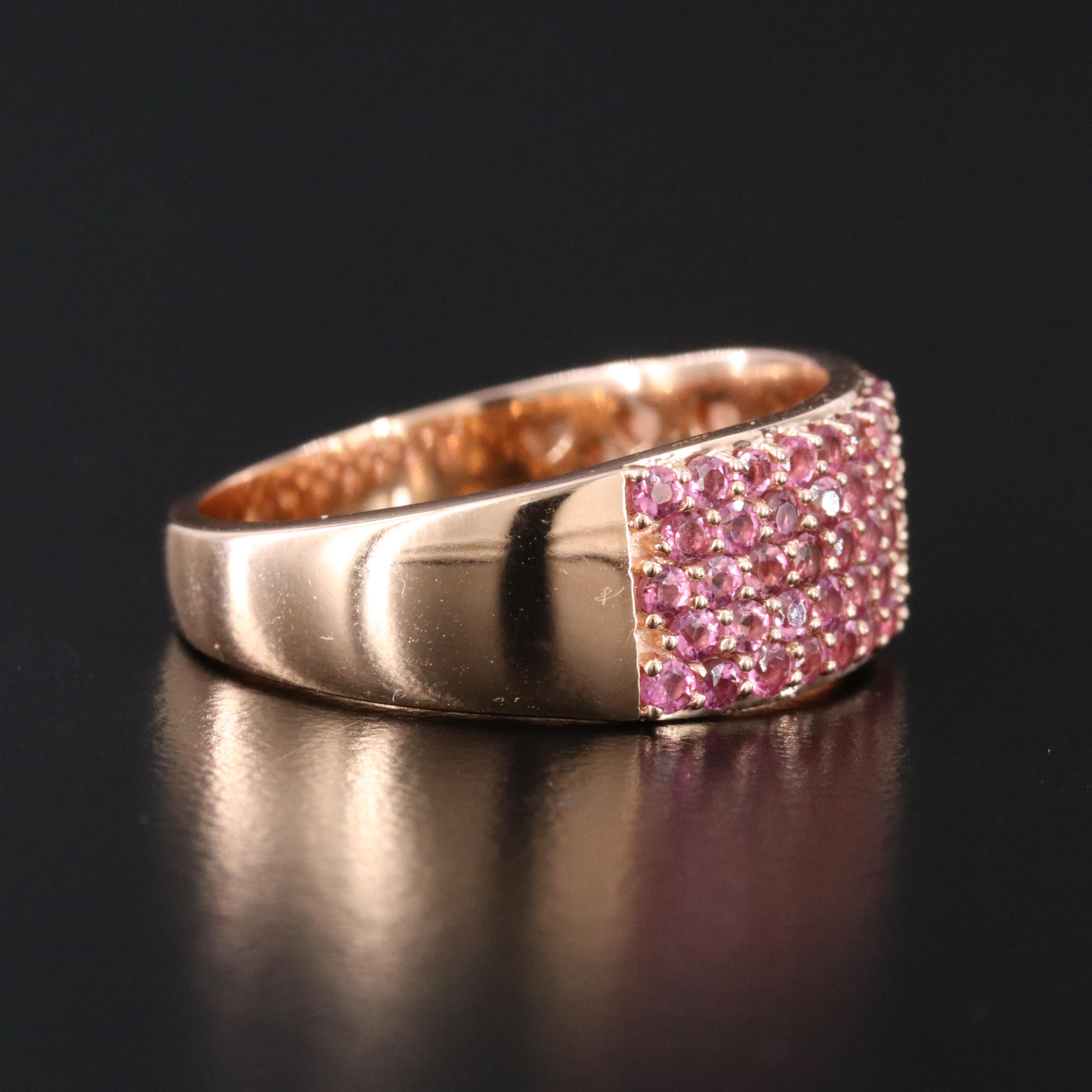 14K Rose Gold Pink Tourmaline Ring