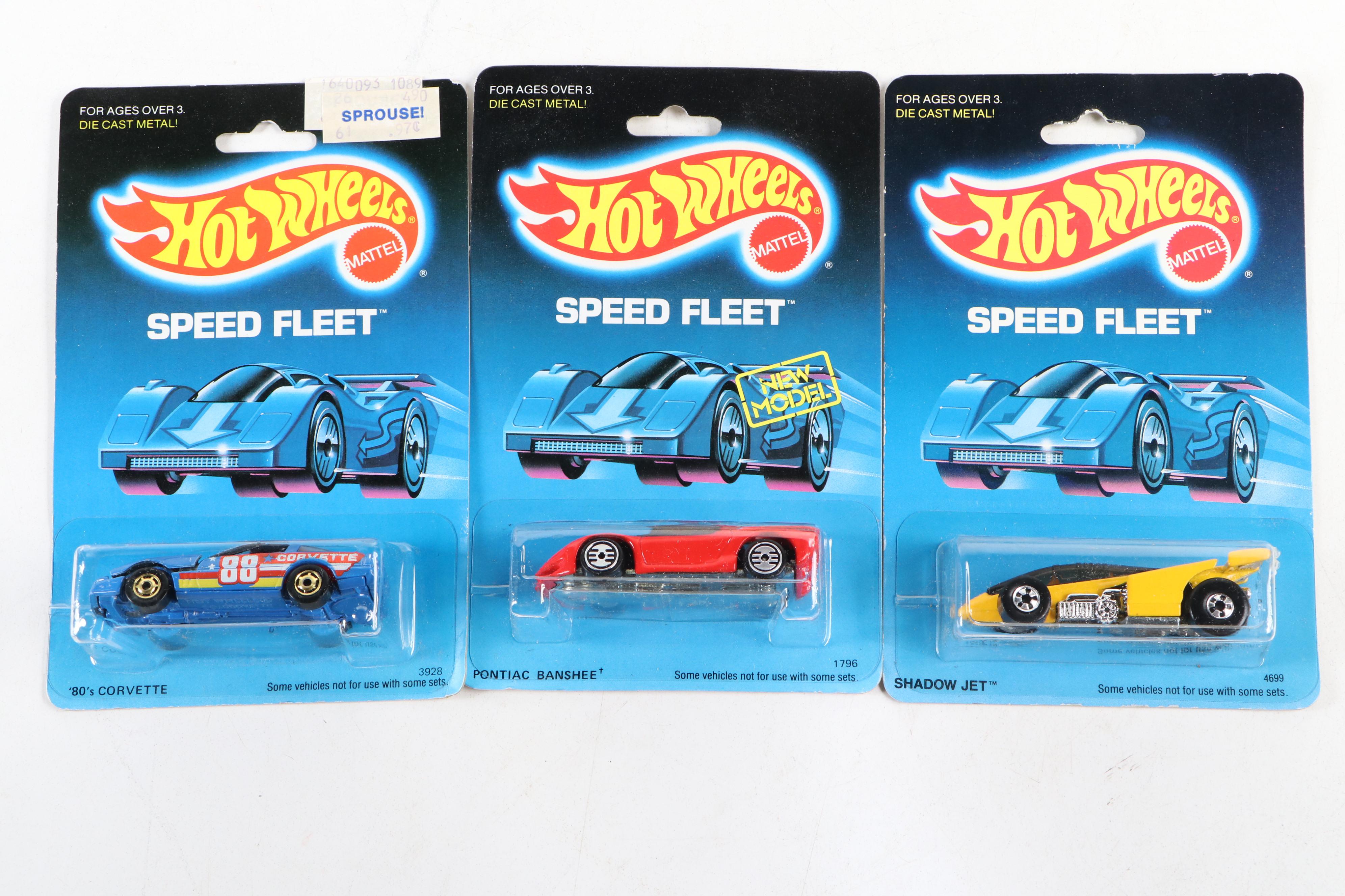 Mattel Hot Wheel "Speed Fleet" Diecast Vehicles, 1980s